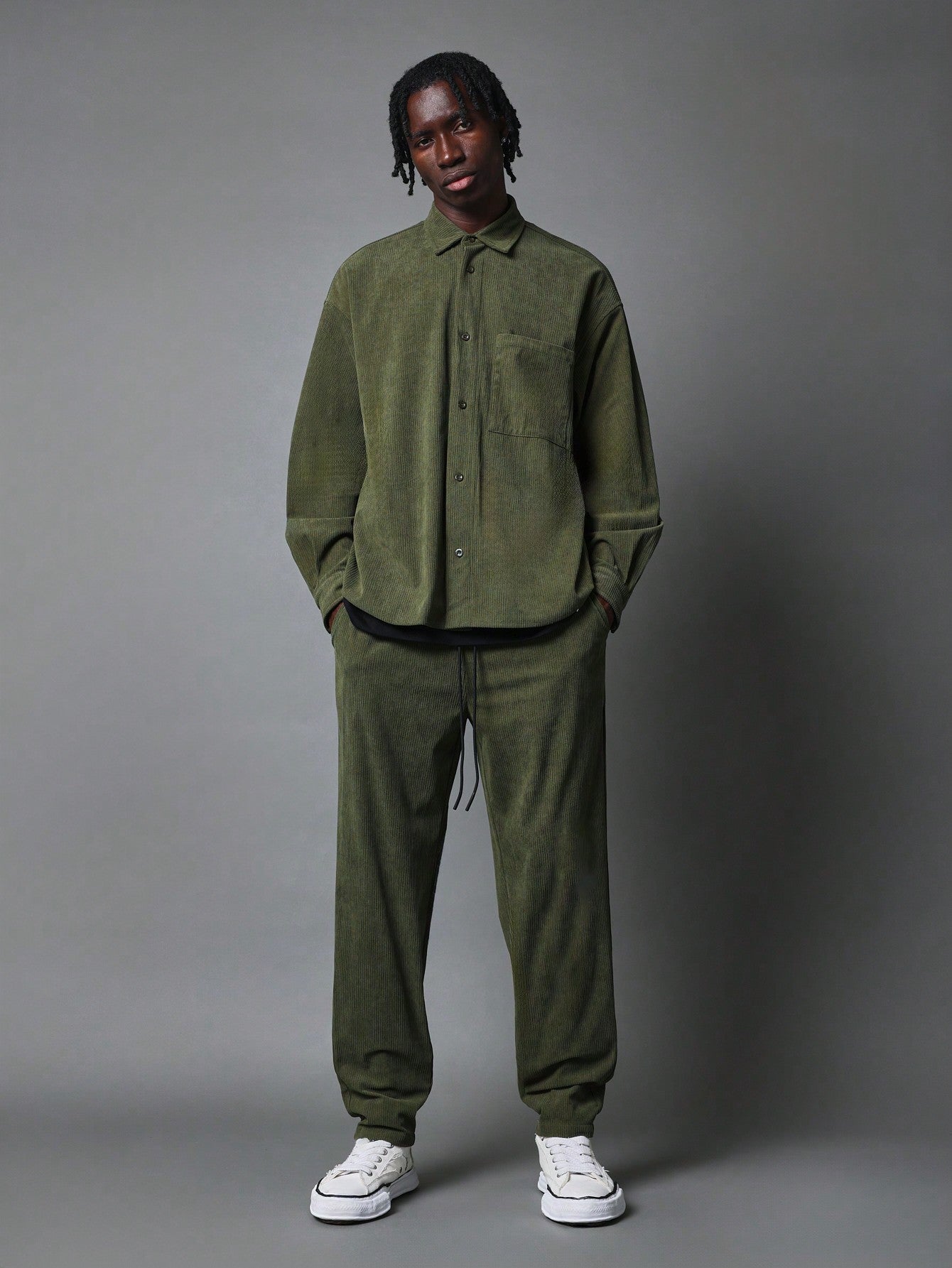 Green Corduroy outlets Long Sleeve Shirt!