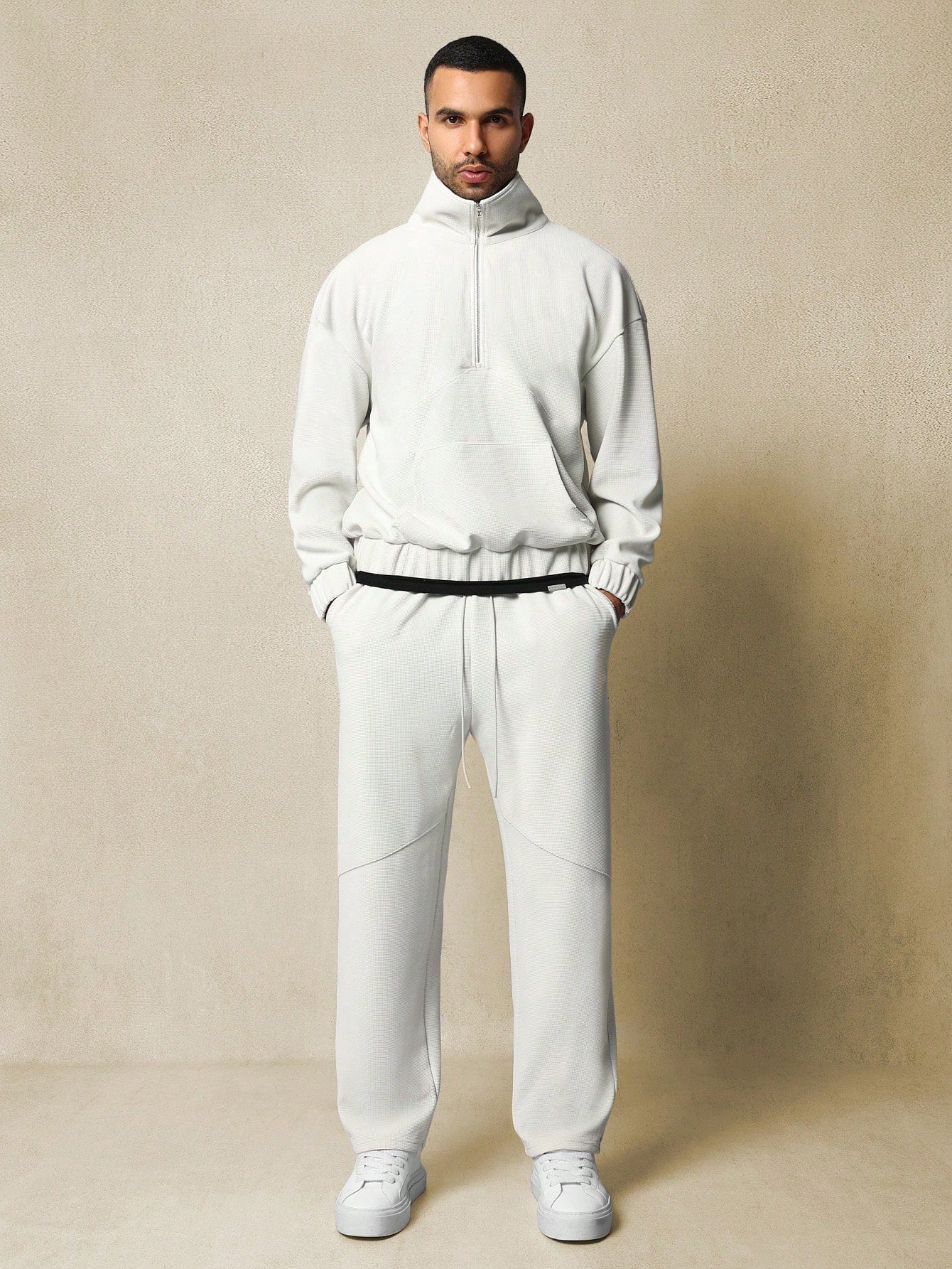 White sweatshirt and sweatpants set sale