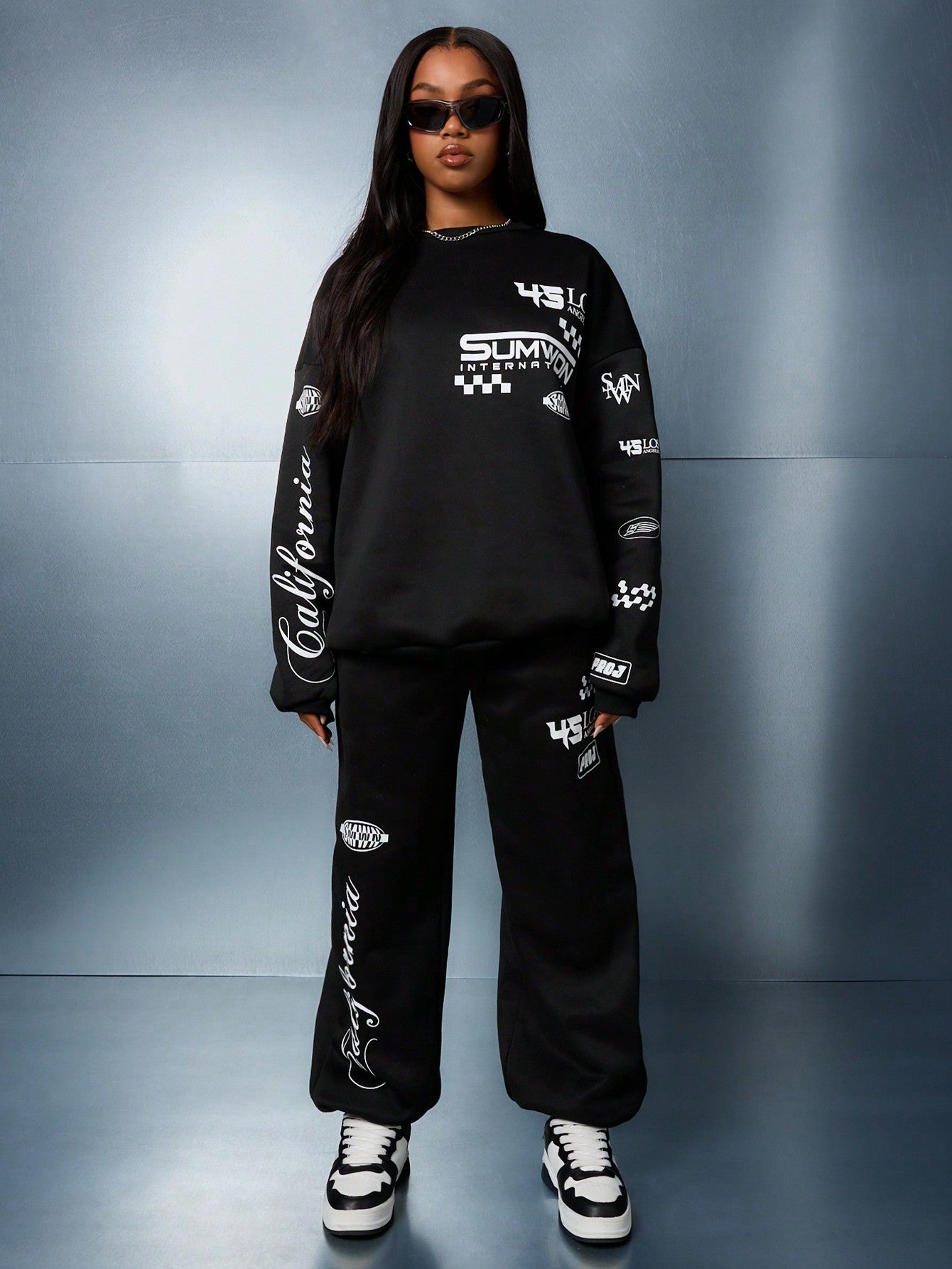 Womens graphic sweatpants sale