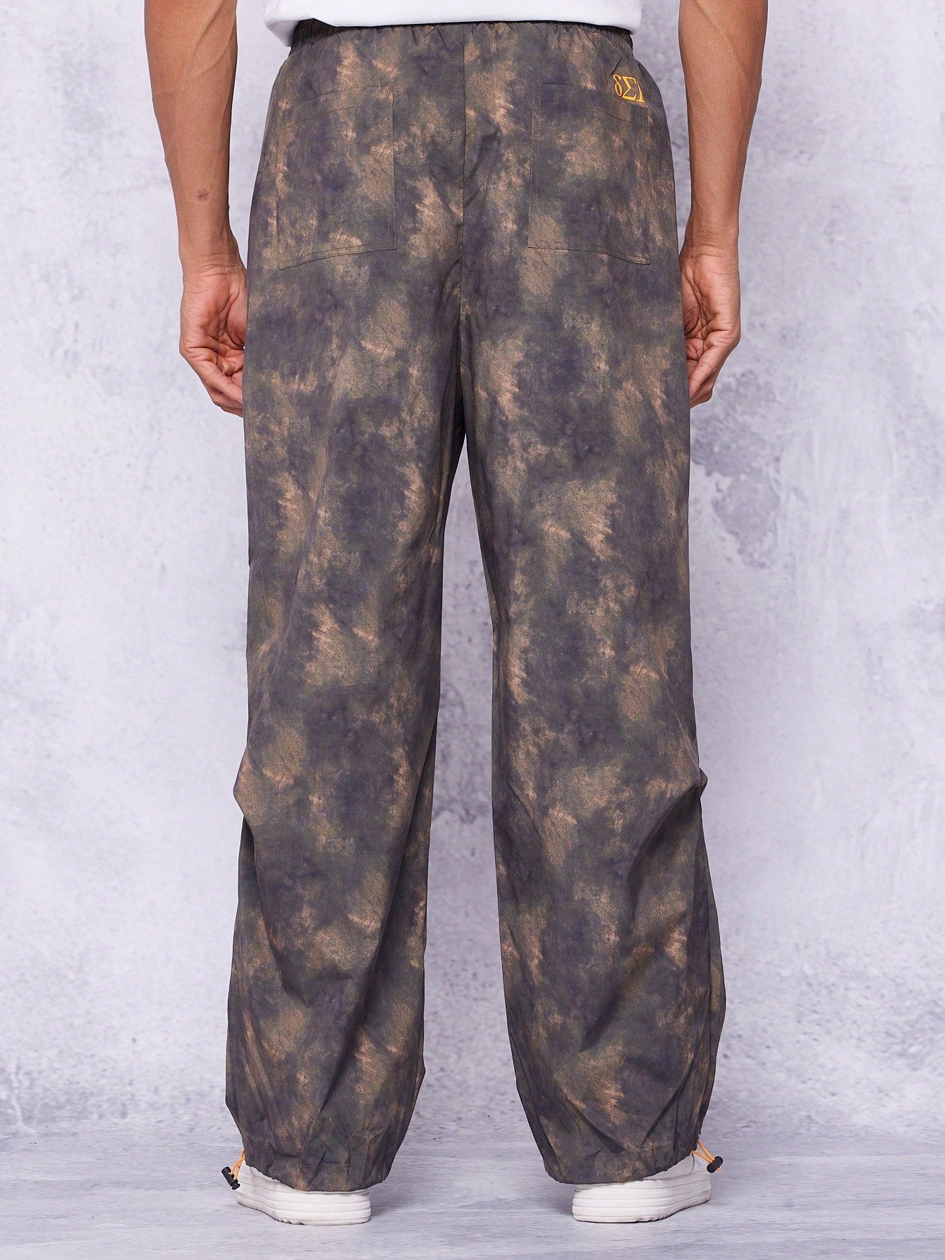 Straight Fit Nylon Pant With All Over Print