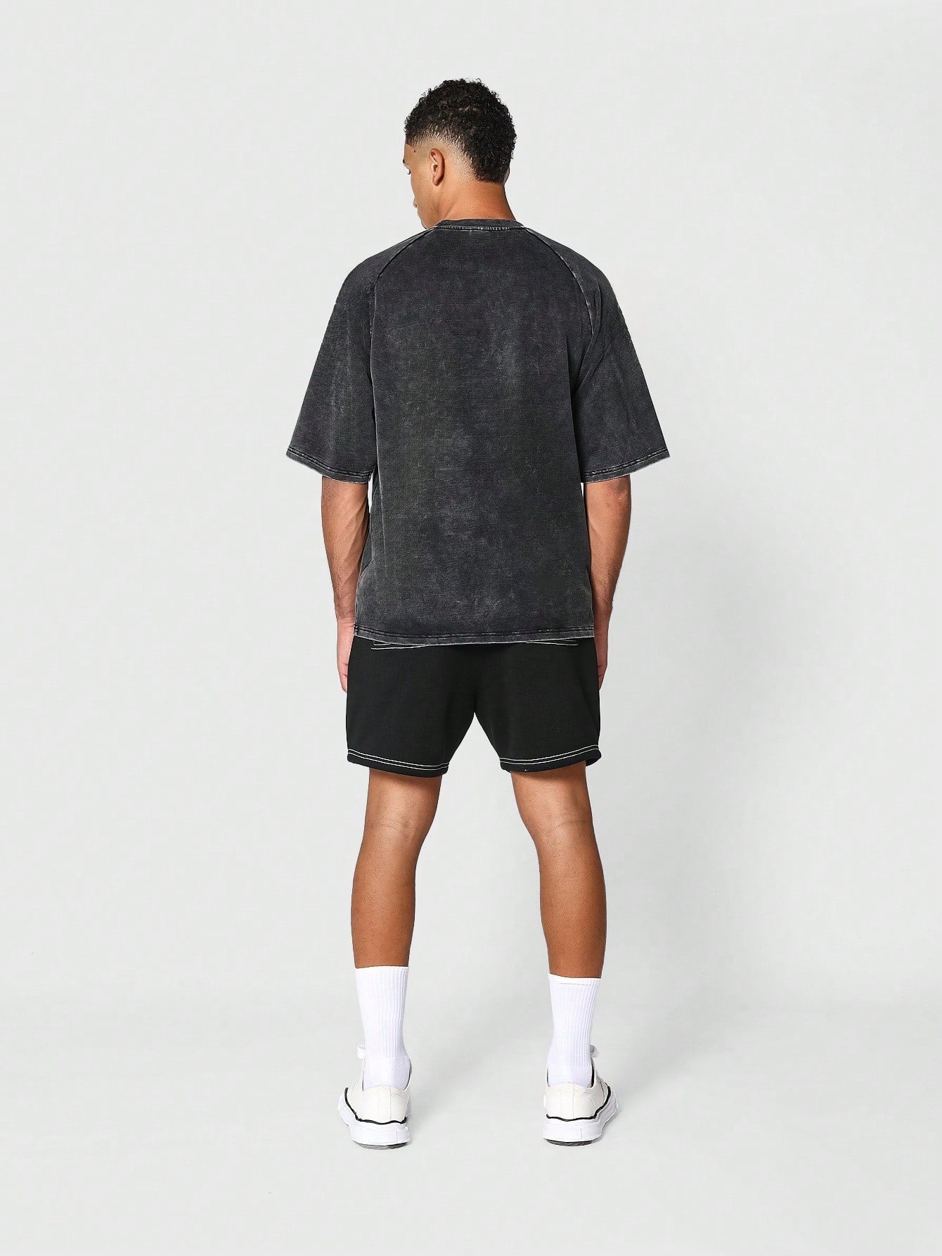 Drop Crotch Short With Contrast Stitch