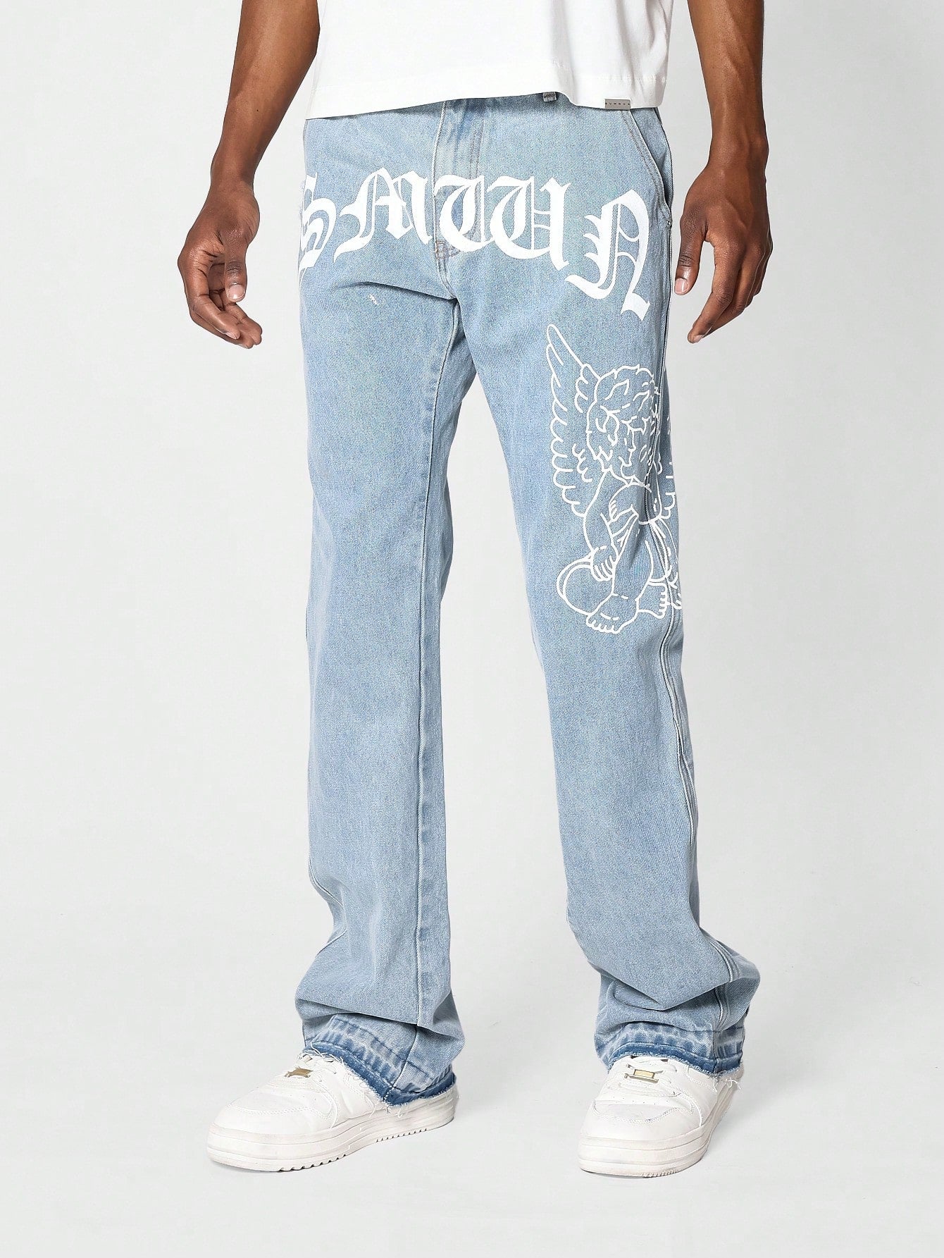 Flare Fit Jean With Front Graphic