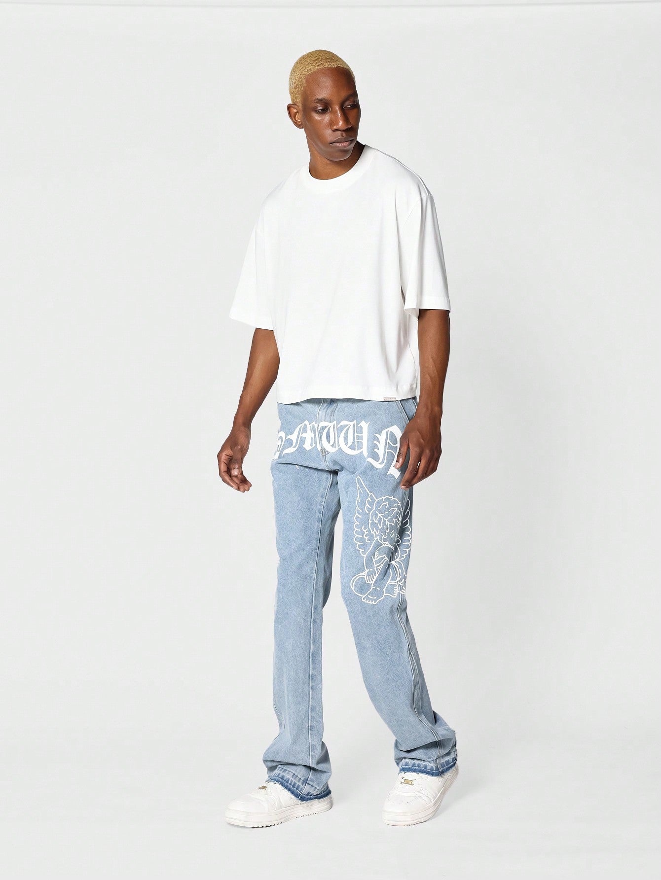 Flare Fit Jean With Front Graphic