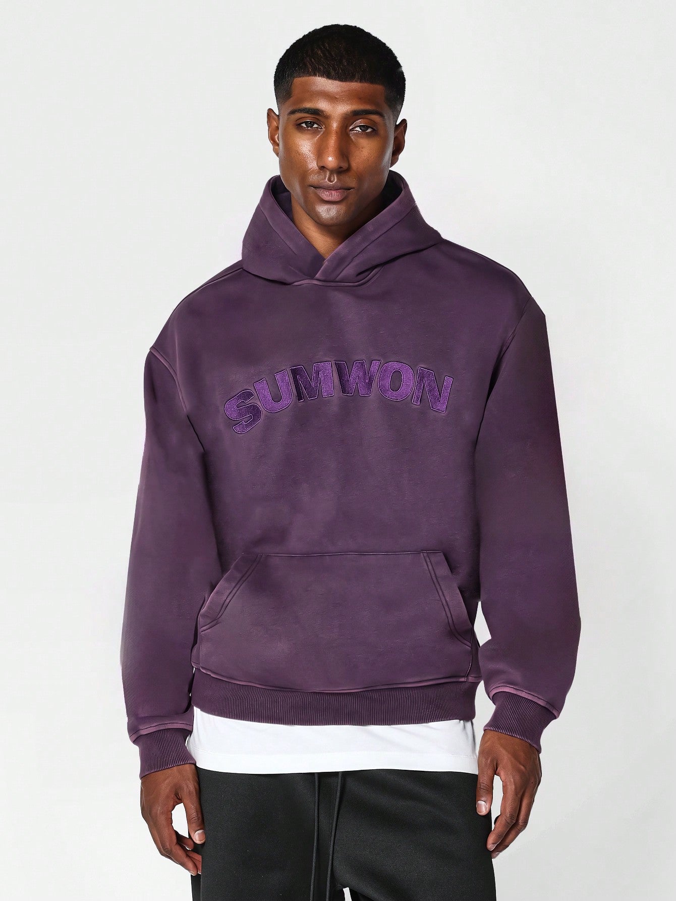 Overhead Washed Hoodie With Embroidery College Ready