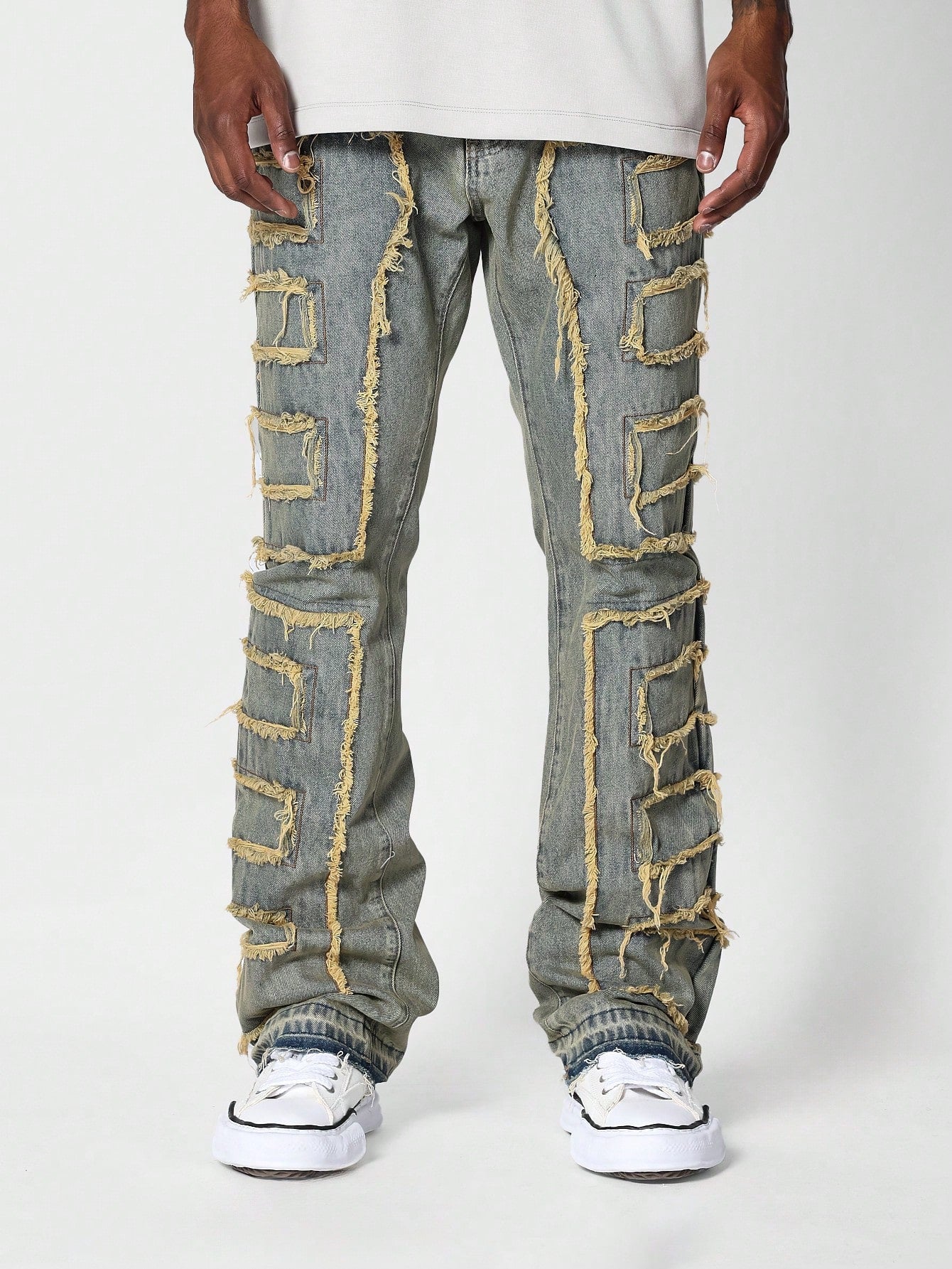 Flare Fit Distressed Jean