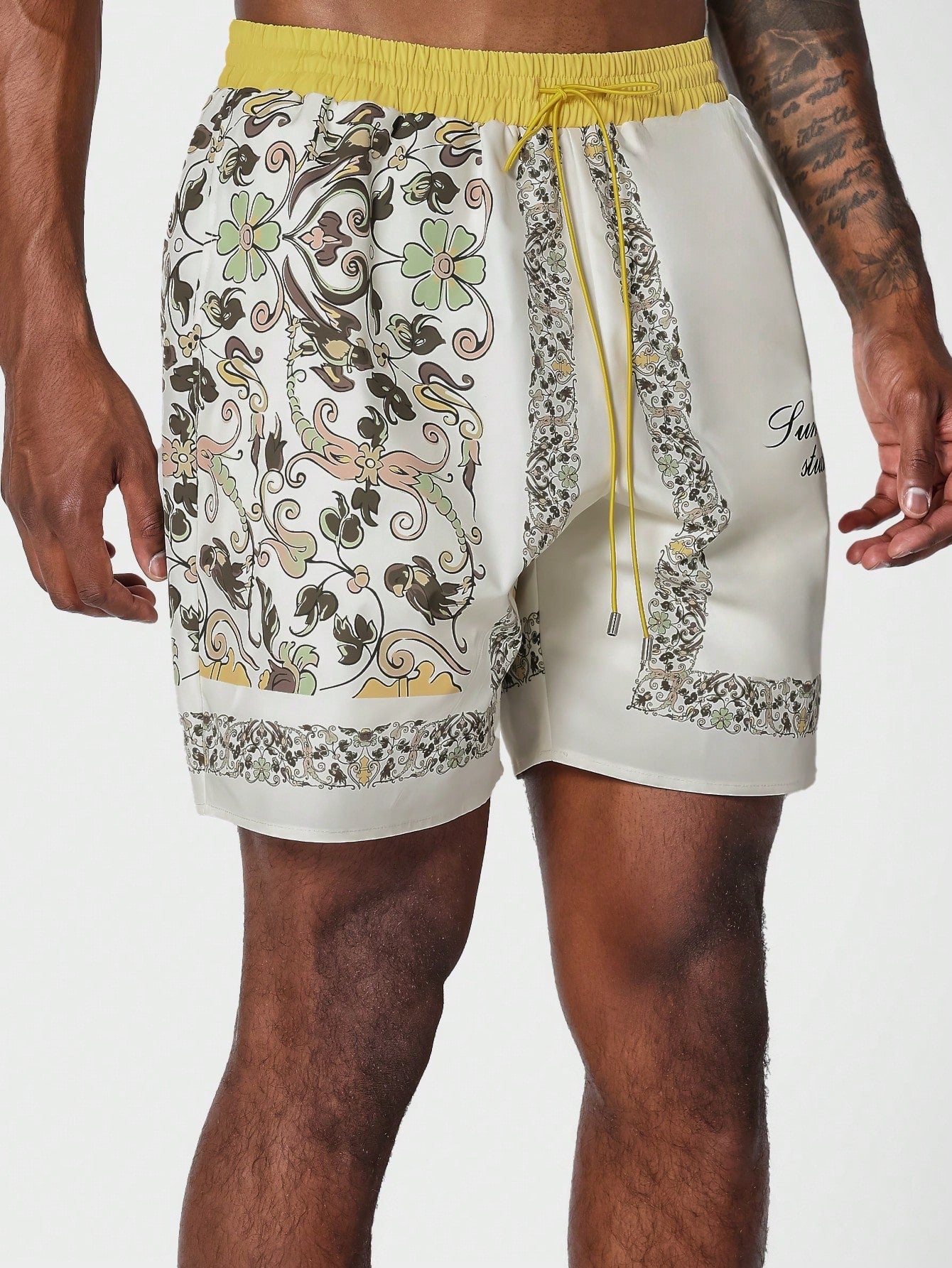 Drop Crotch Short With All Over Print