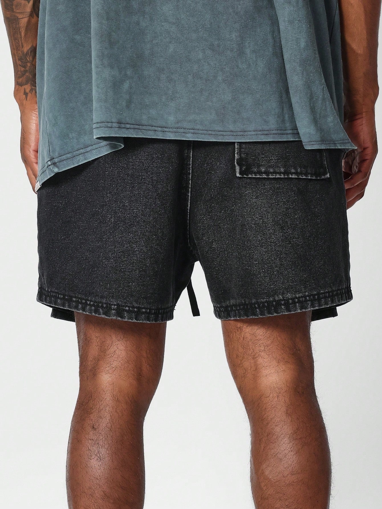 Denim Short With Cargo Pockets