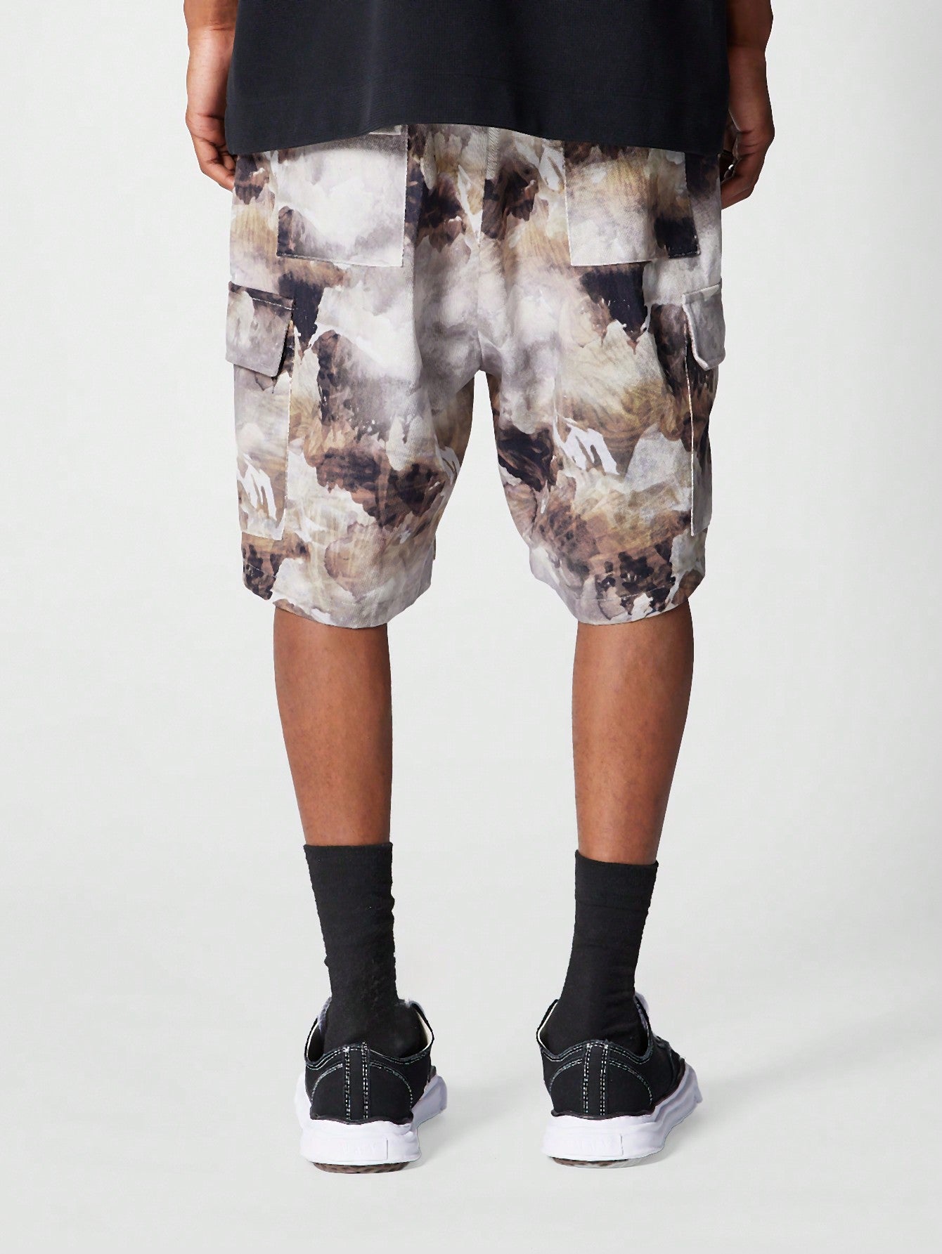 Cargo Twill Short With All Over Print