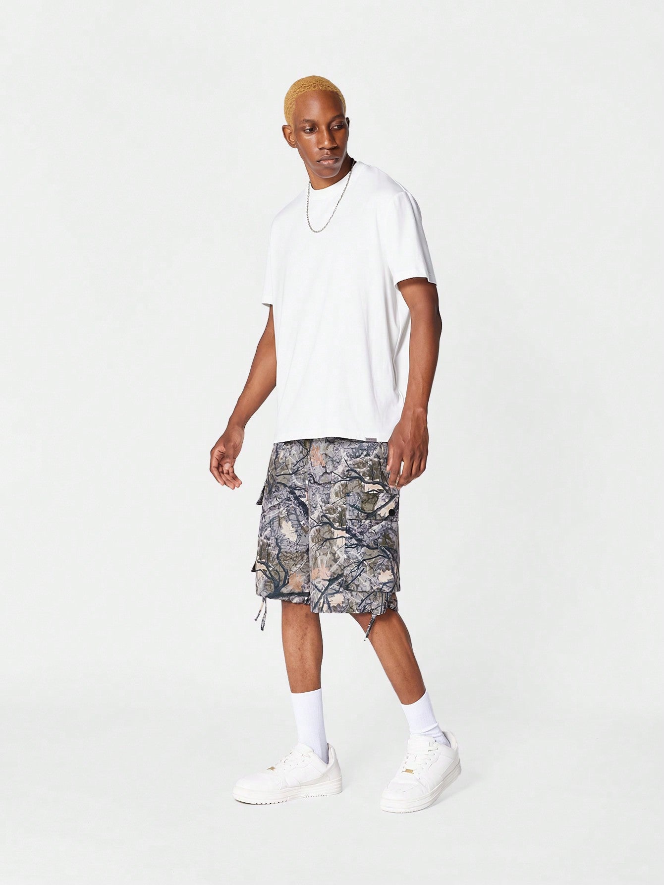 All Over Printed Nylon Cargo Short