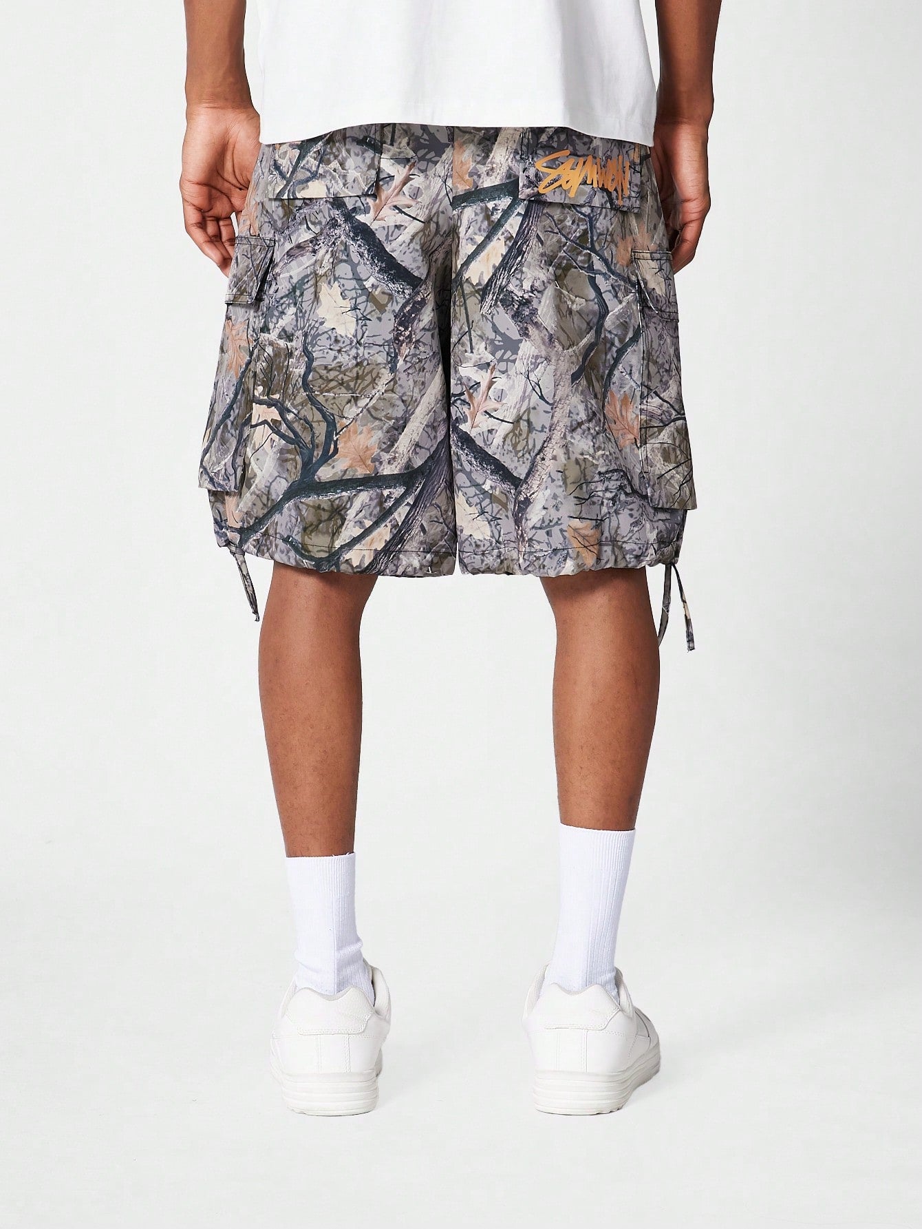 All Over Printed Nylon Cargo Short