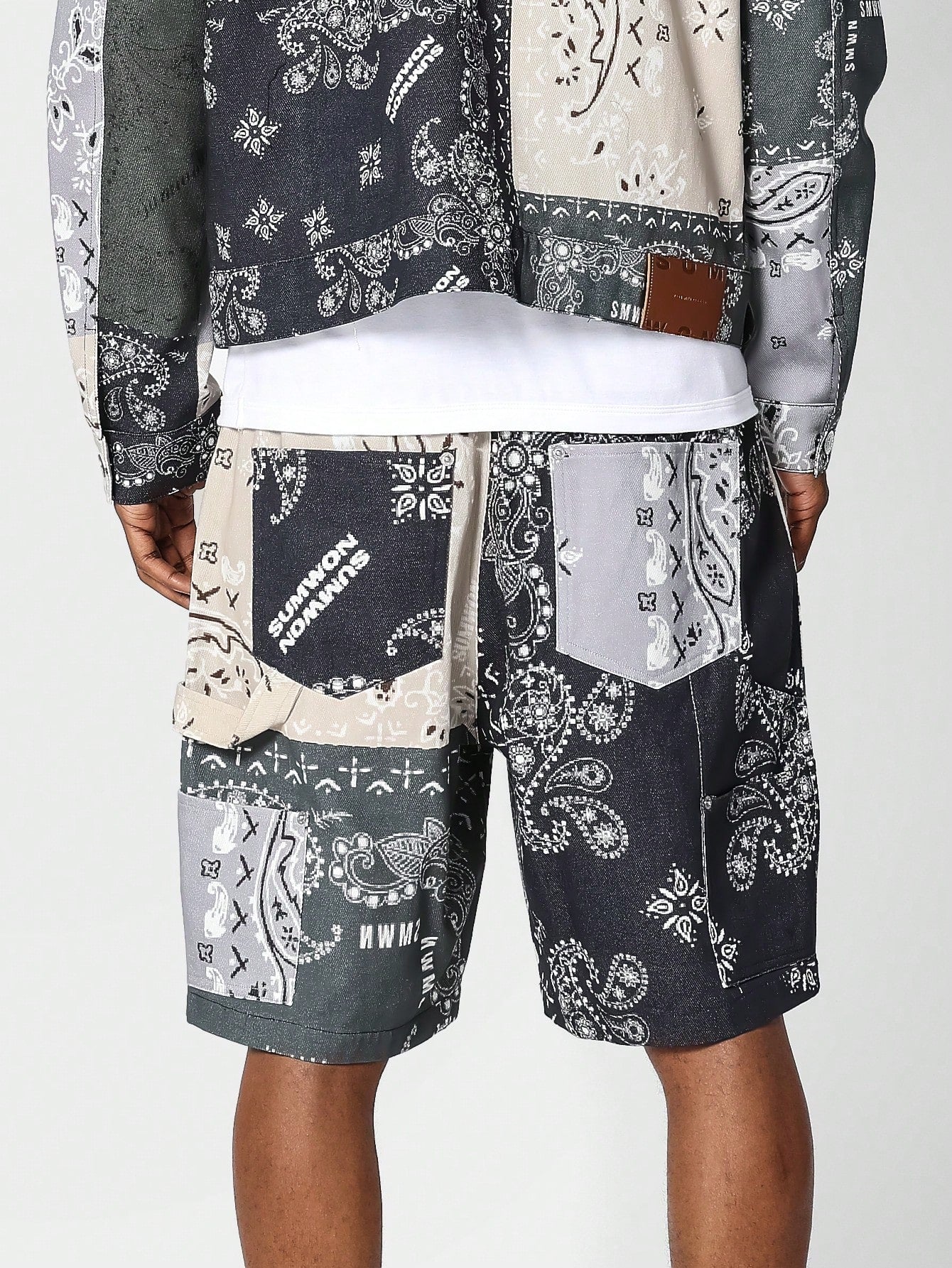 Carpenter Short With Paisley Patchwork