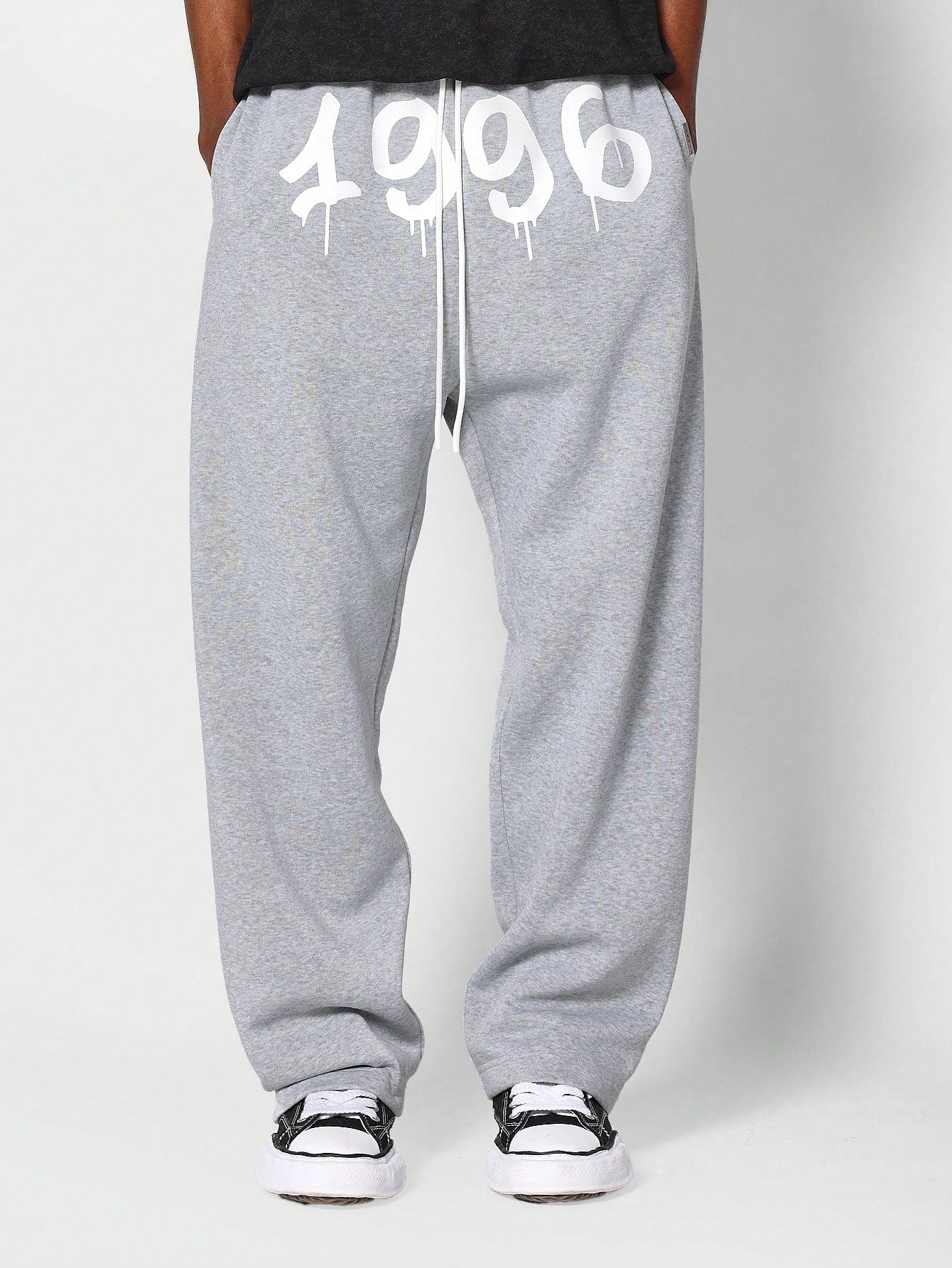 Loose Fit Baggy Drop Crotch Jogger With Front Graphic Print