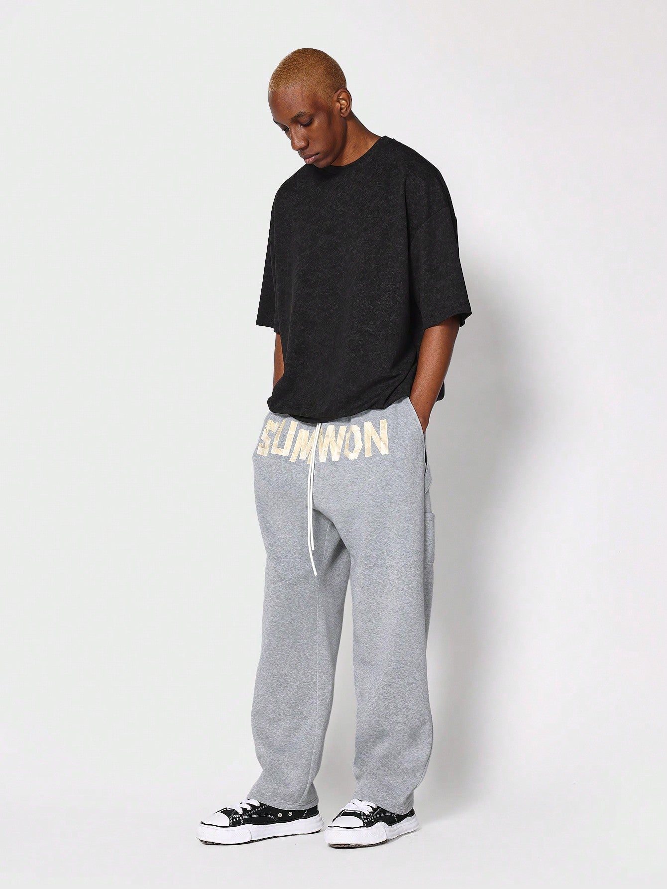 Carpenter Jogger Pants With Front Graphic