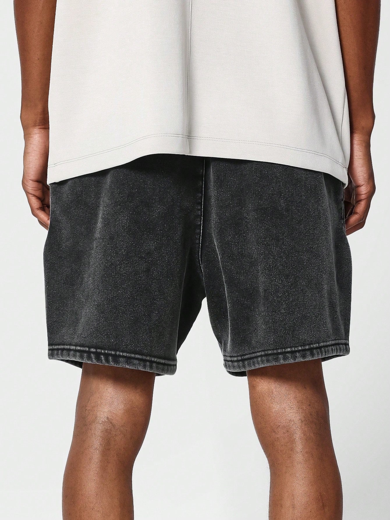 Washed Drop Crotch Short