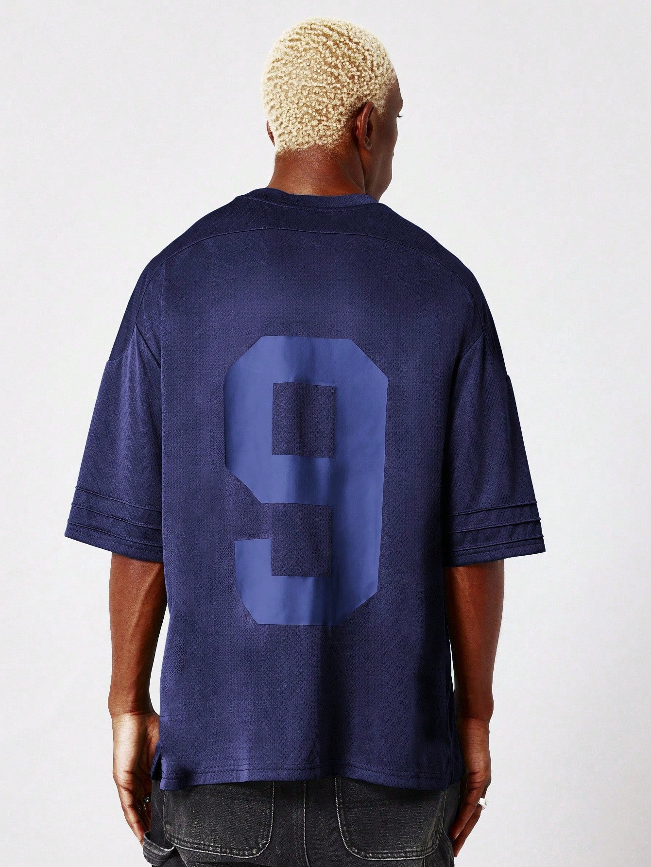 Oversized Fit Hockey Tee With Number Graphic Print College Ready