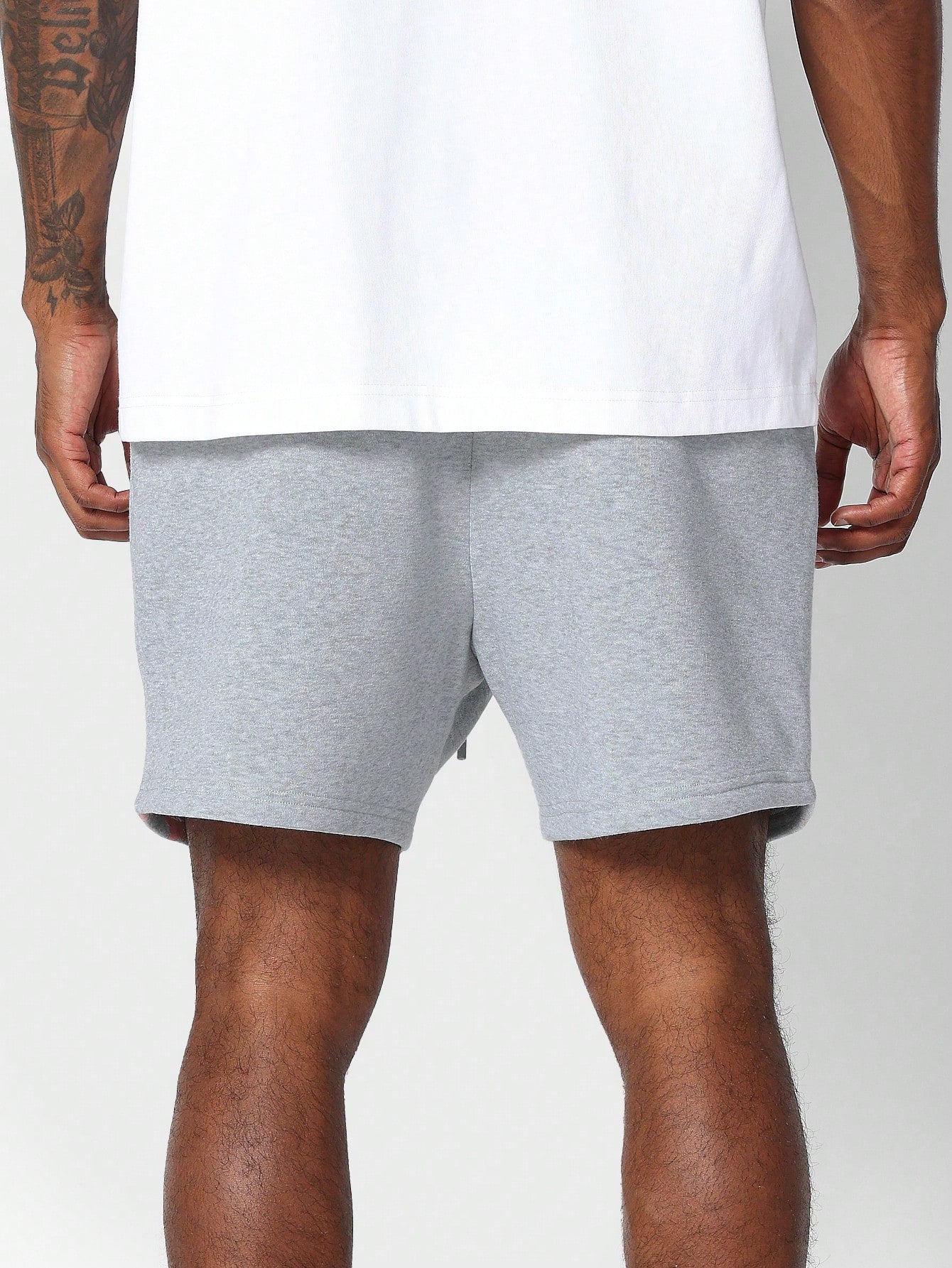 Drop Crotch Shorts With Front Graphic