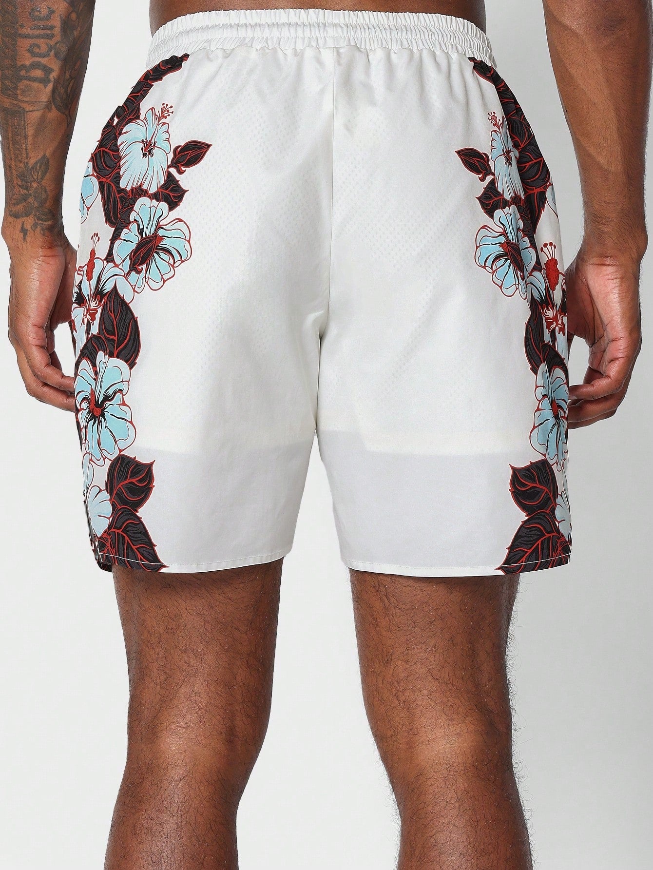 Nylon Short With All Over Print