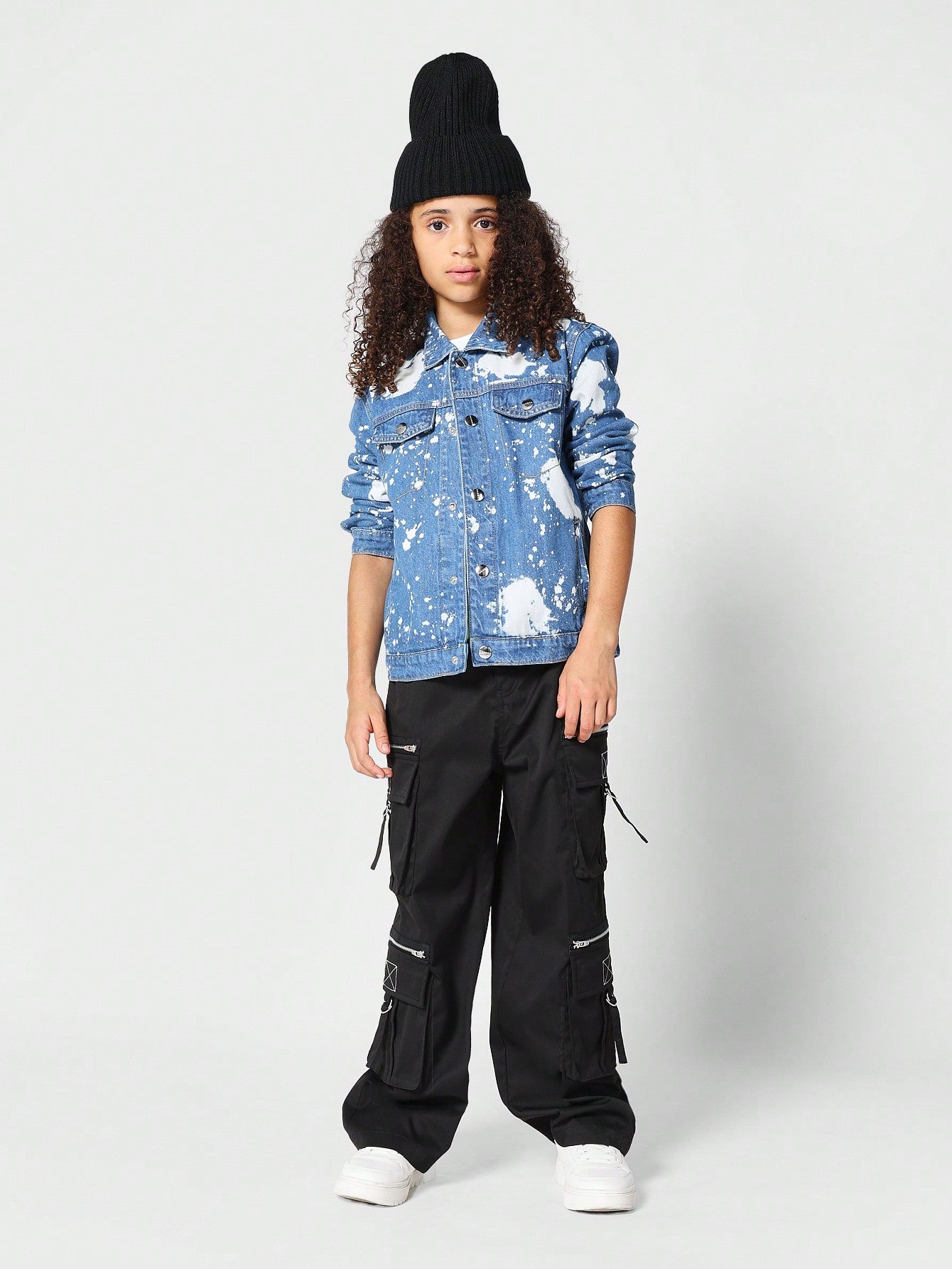 Kids Unisex Cargo Pant With Zippers