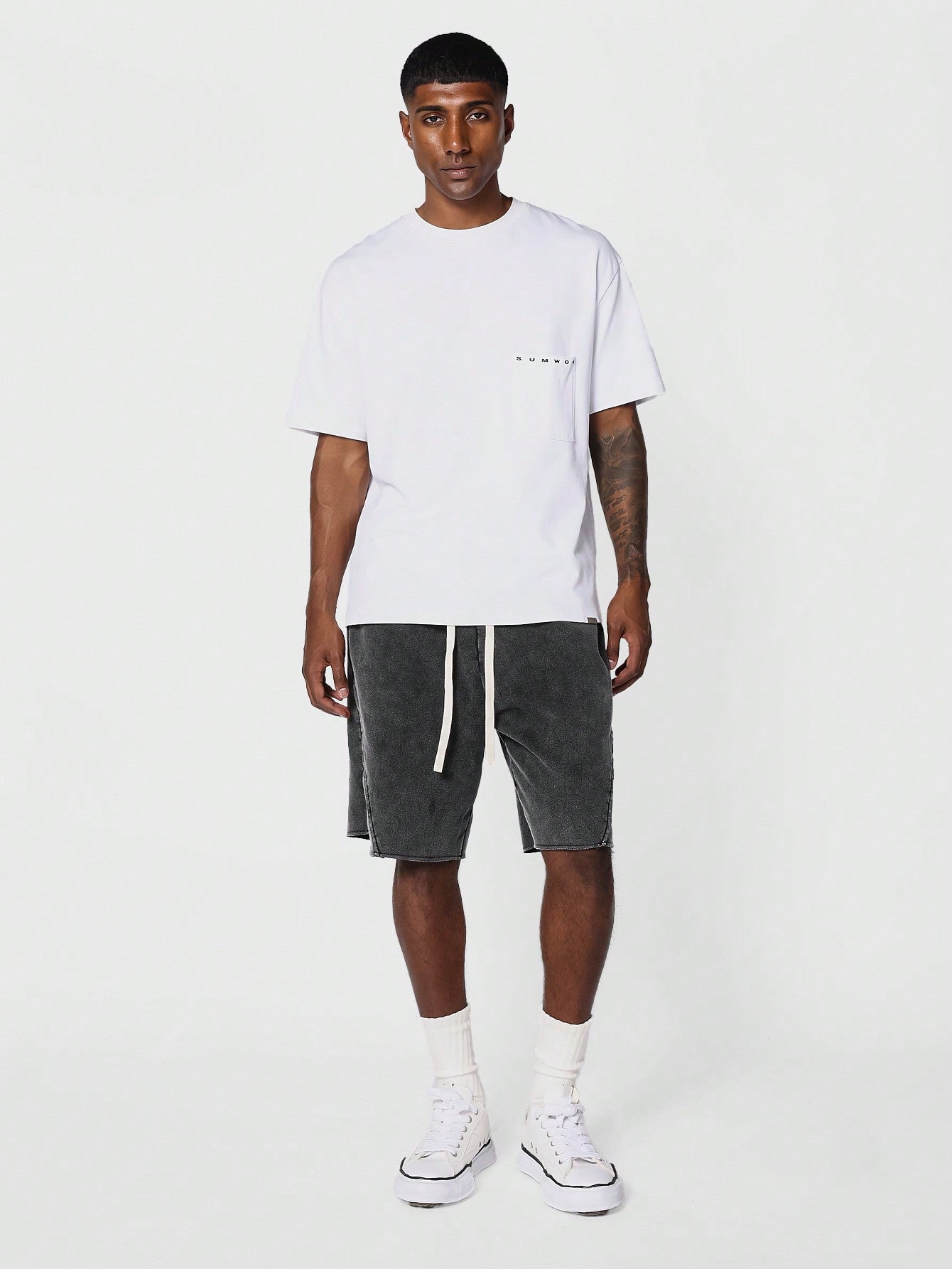 Drop Crotch Washed Short