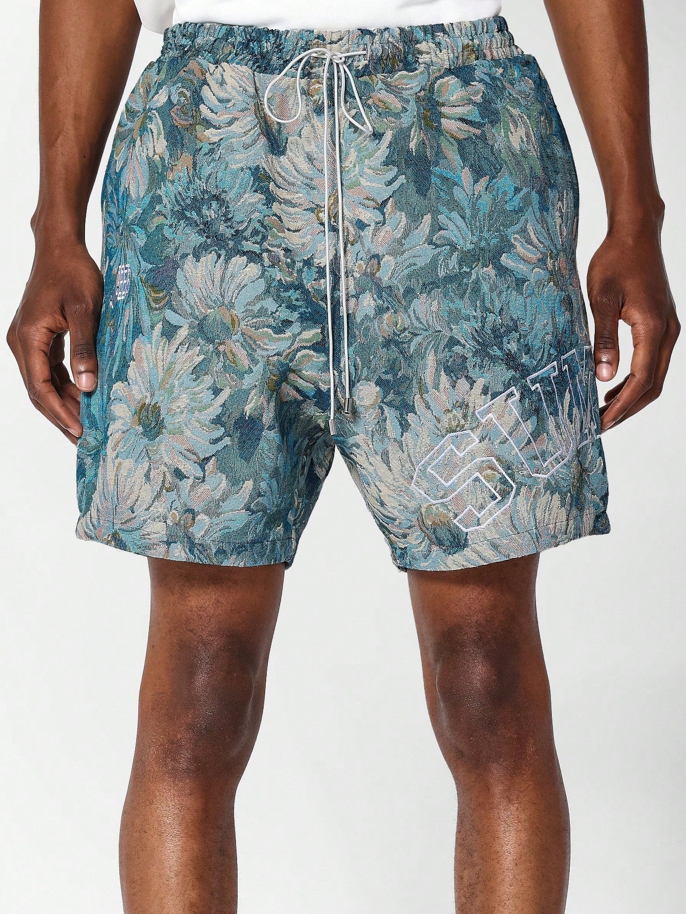 Jacquard Short With Embroidery