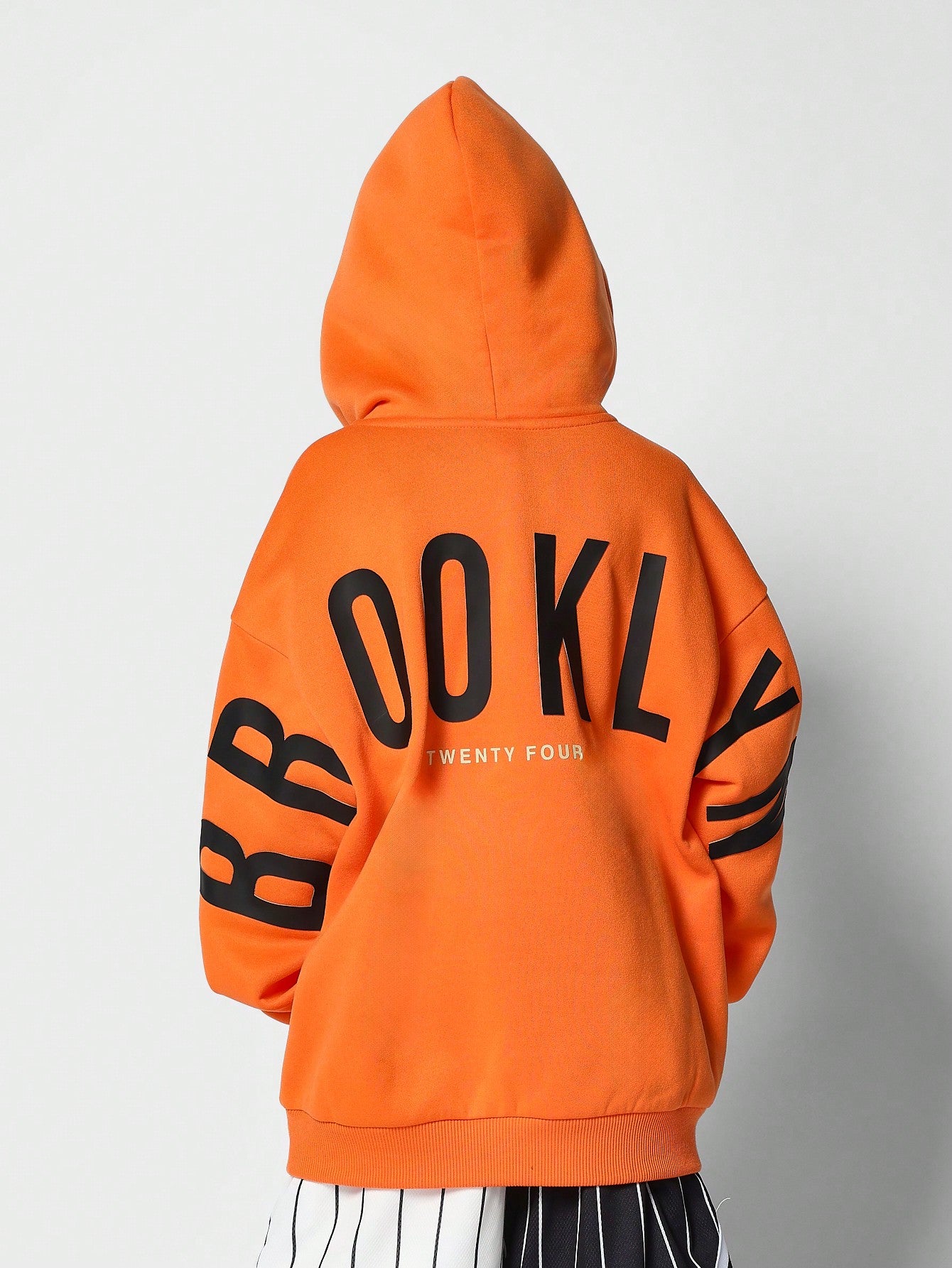 Tween Girl Overhead Hoodie With Back Brooklyn Print