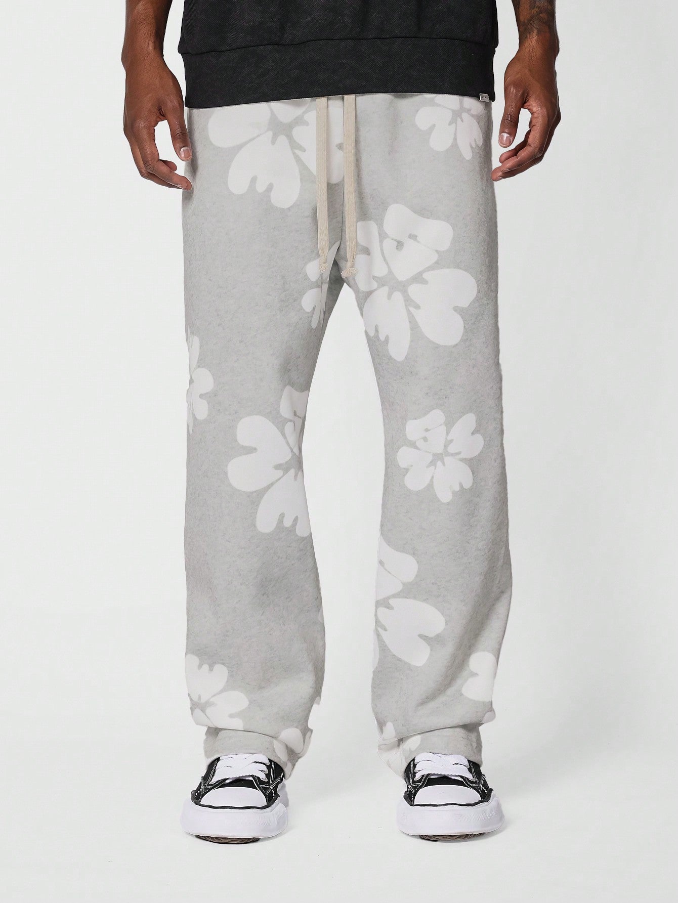 Loose Fit Baggy Joggers With All Over Print