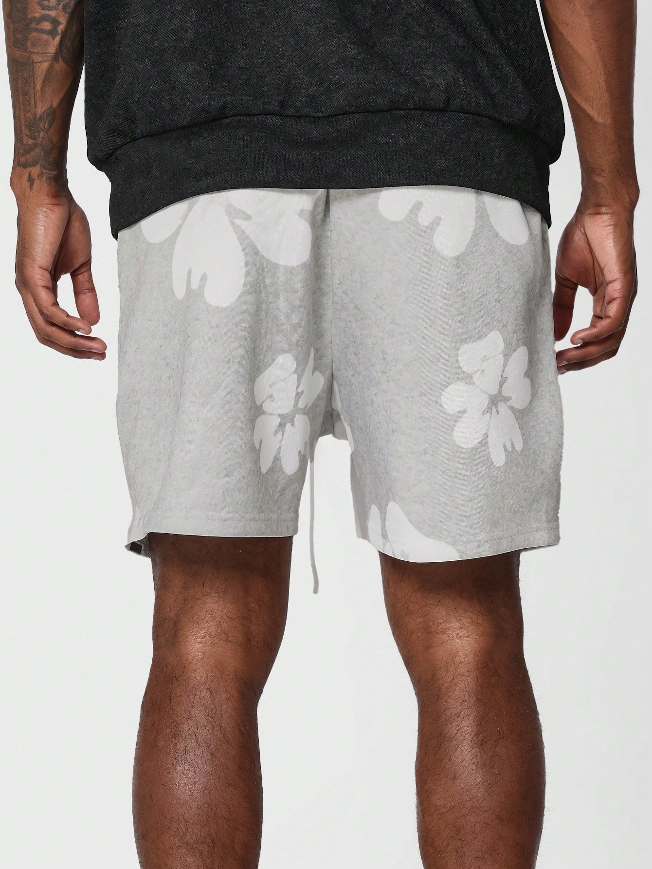 Drop Crotch Short With All Over Print