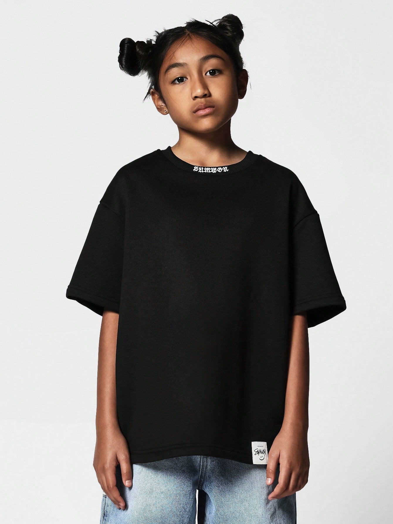 Kids Unisex Oversized Fit Tee With Back Print