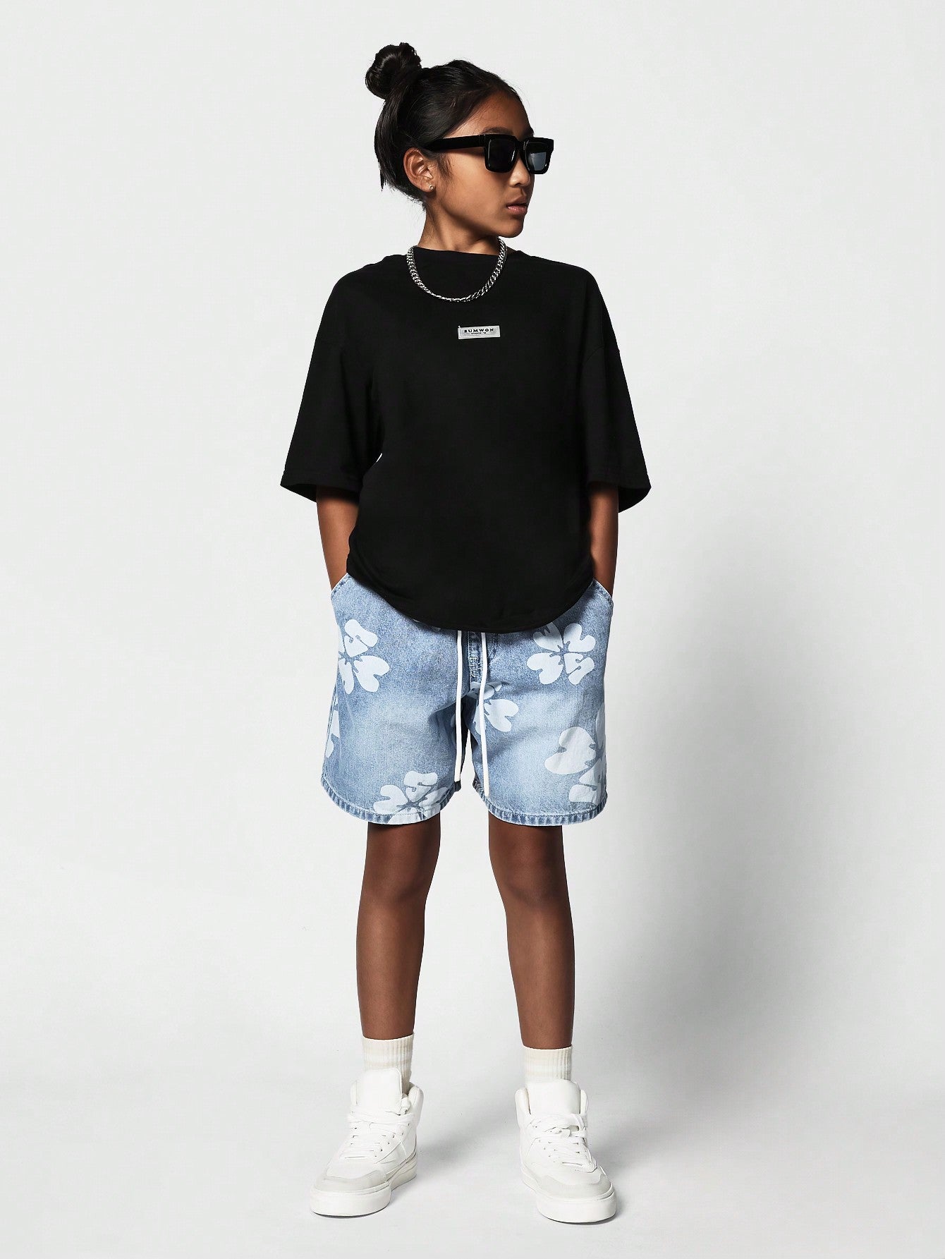 Kids Unisex Oversized Fit Tee With Print