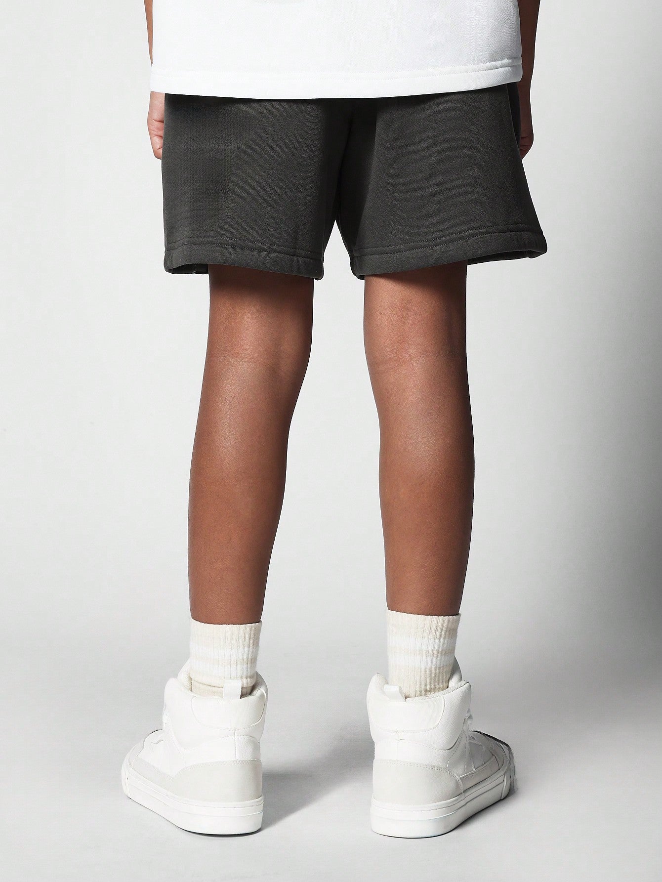 Kids Unisex Drop Crotch Short With Front Print