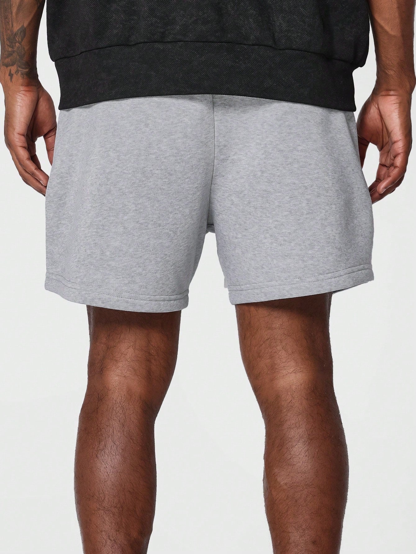 Drop Crotch Short With Front Graphic