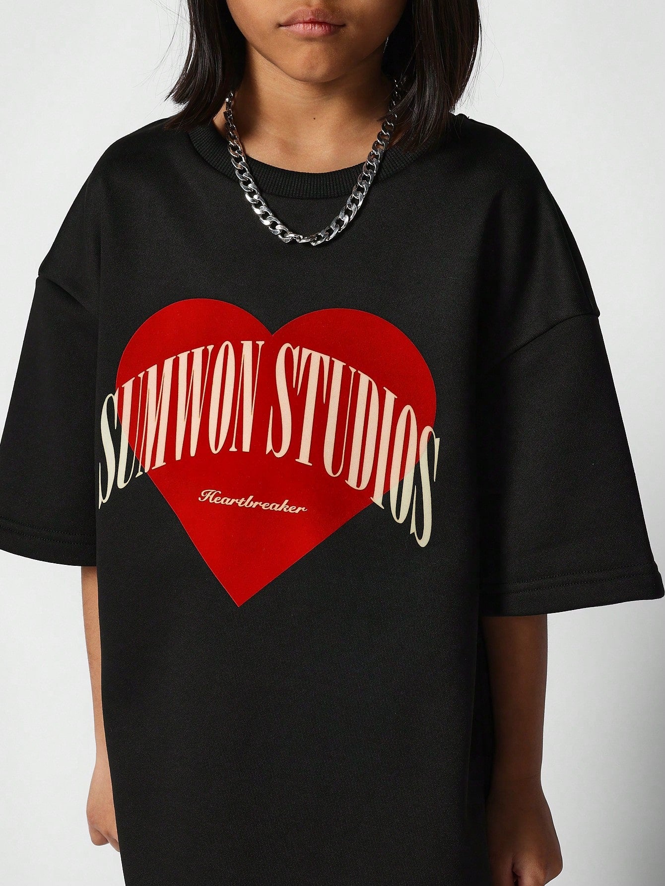 Kids Unisex Oversized Fit Tee With Front Print