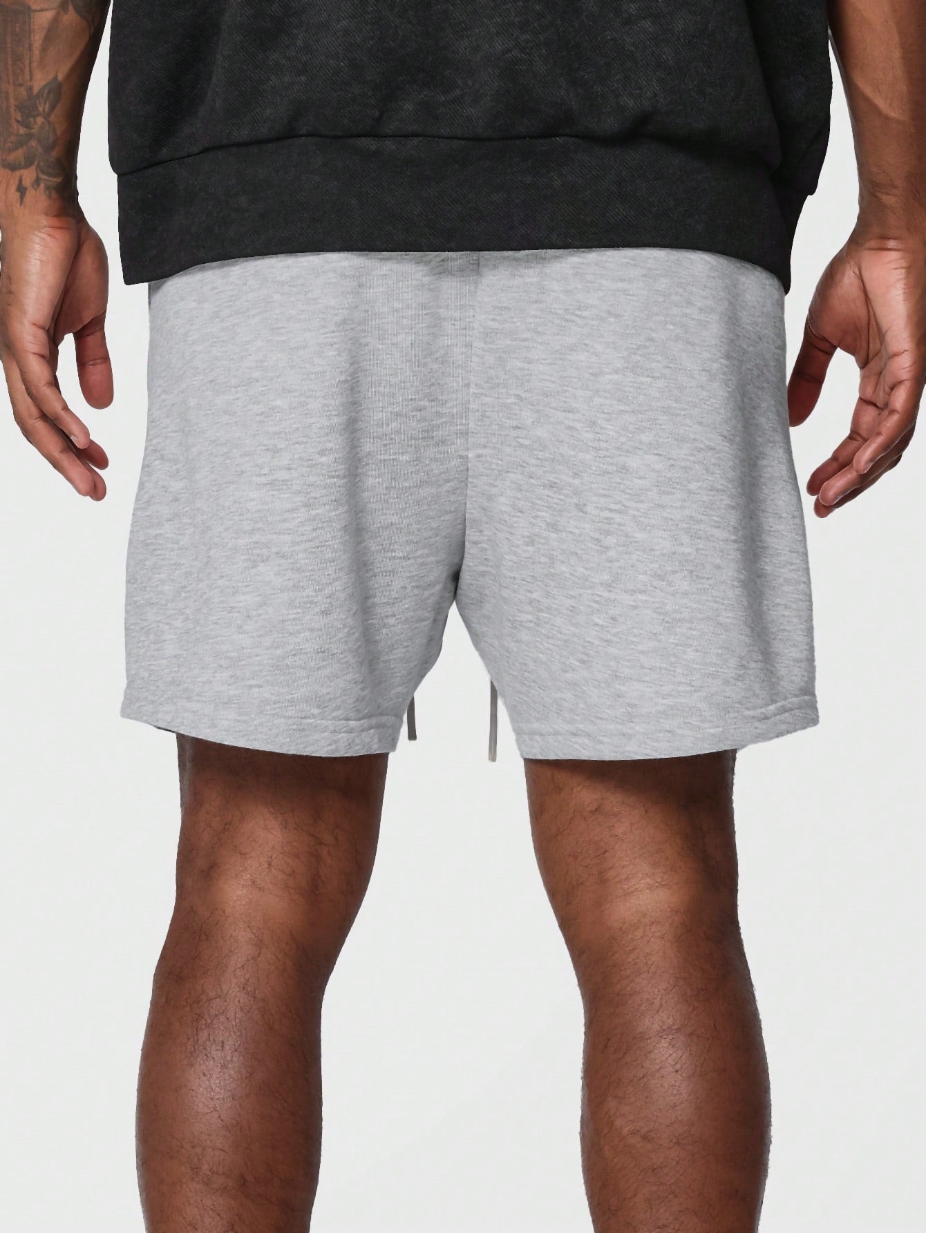 Drop Crotch Jogger Short With Front Graphic