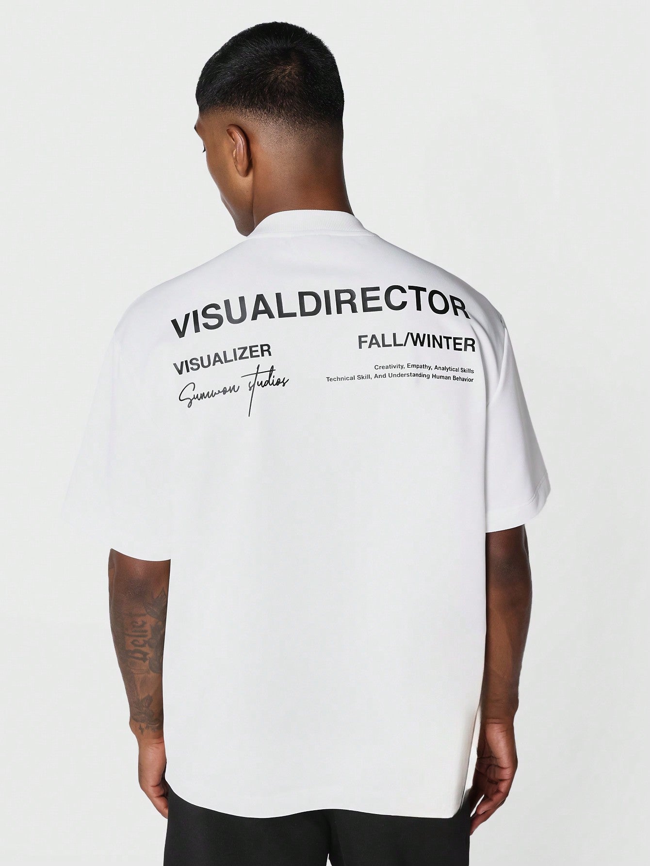 Tee With Front And Back Graphic Print