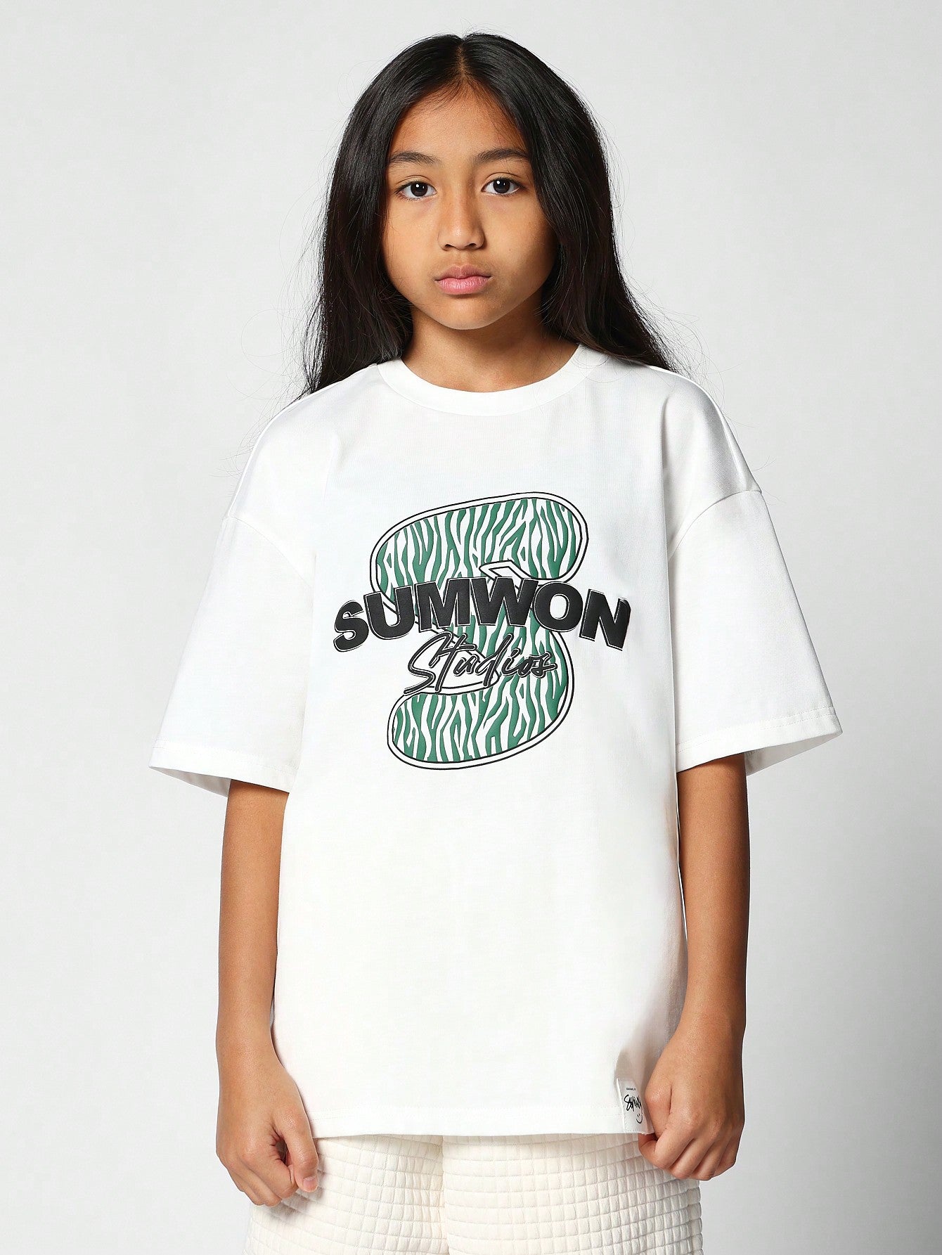 Kids Unisex Oversized Fit Tee With Front Print