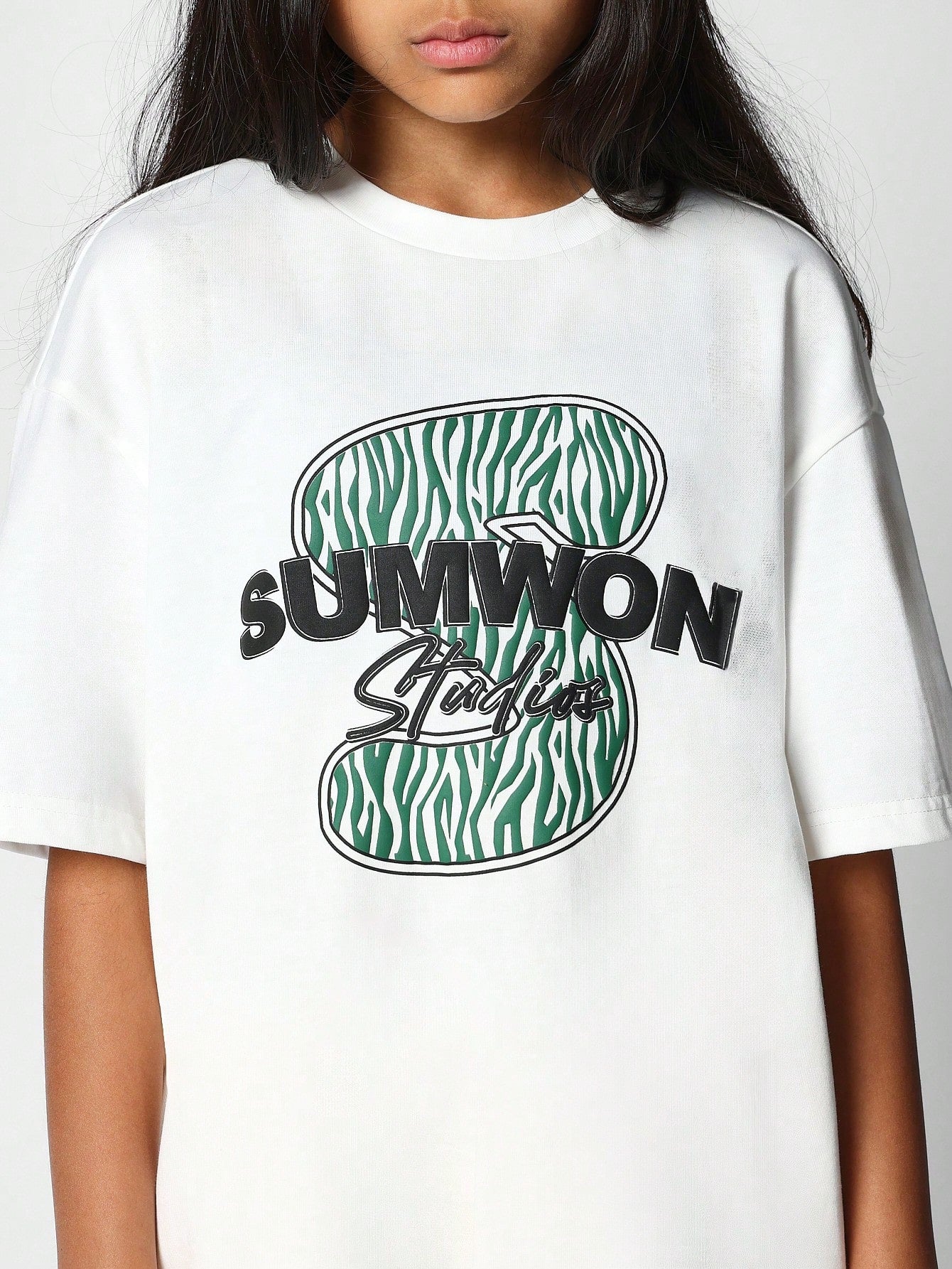 Kids Unisex Oversized Fit Tee With Front Print