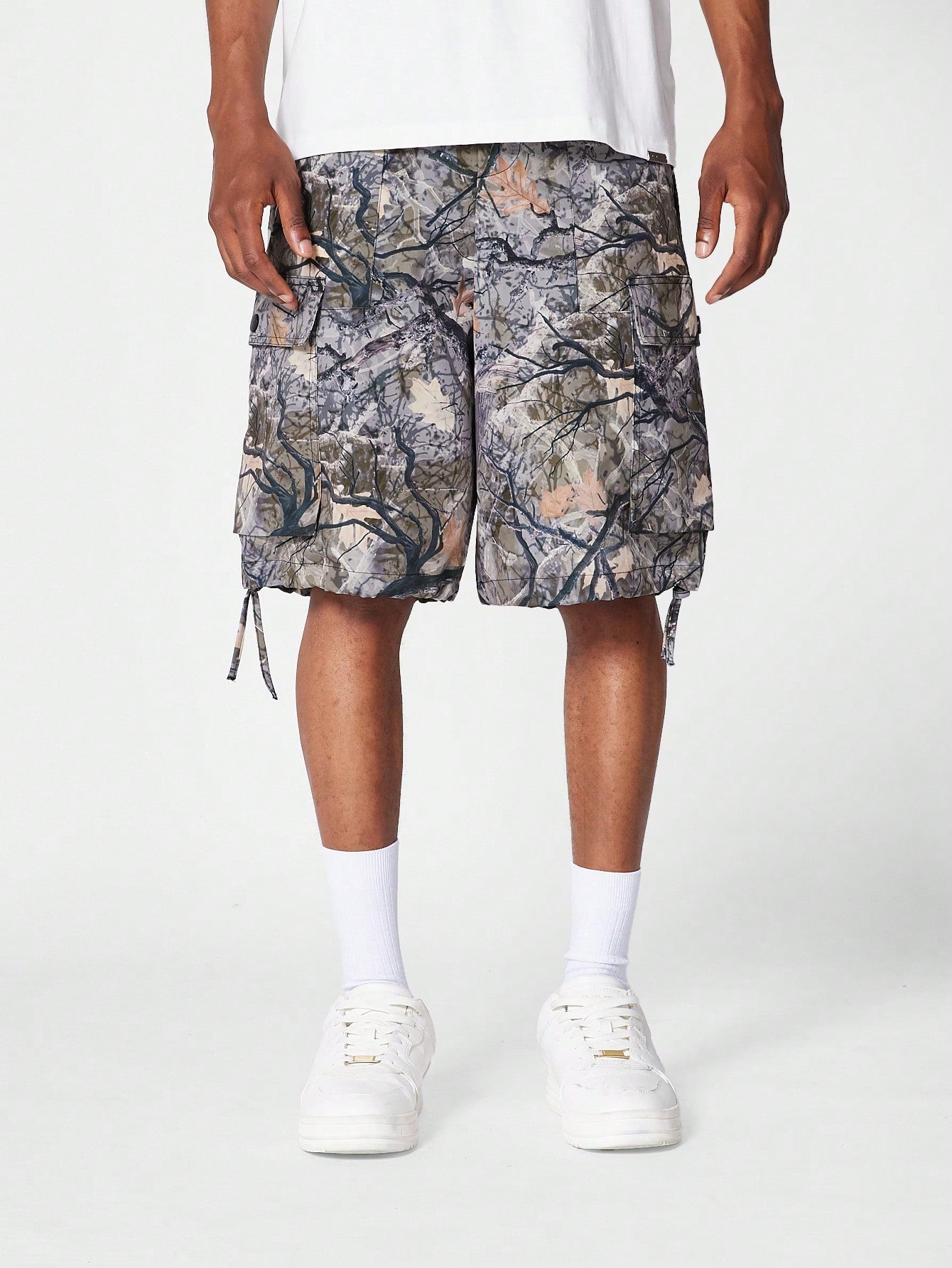 All Over Printed Nylon Cargo Short