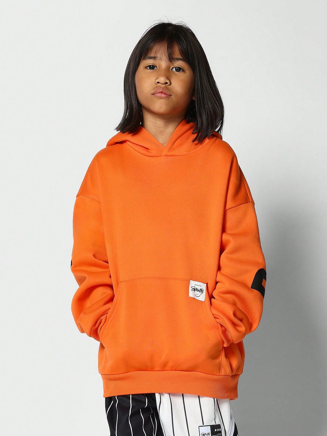 Tween Girl Overhead Hoodie With Back Brooklyn Print