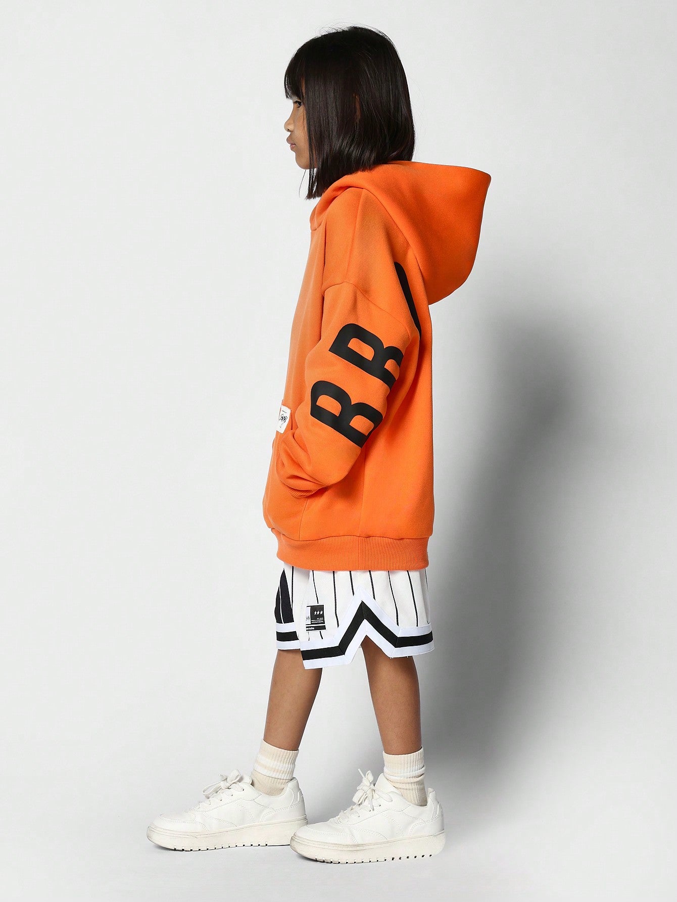 Tween Girl Overhead Hoodie With Back Brooklyn Print