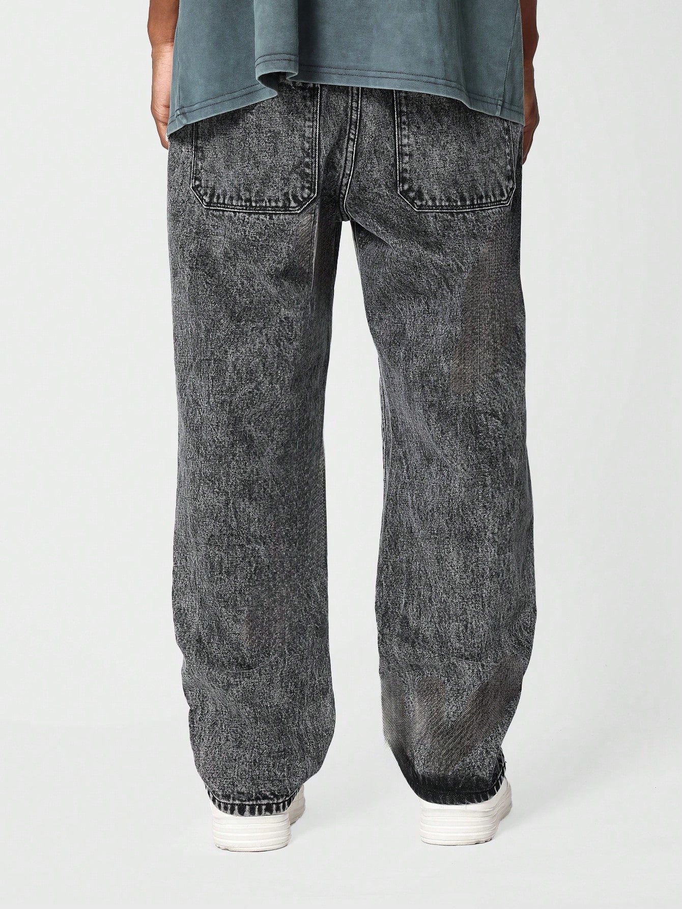 Straight Fit Acid Wash Jean