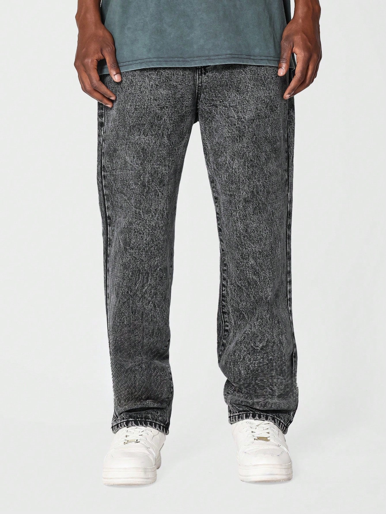 Straight Fit Acid Wash Jean