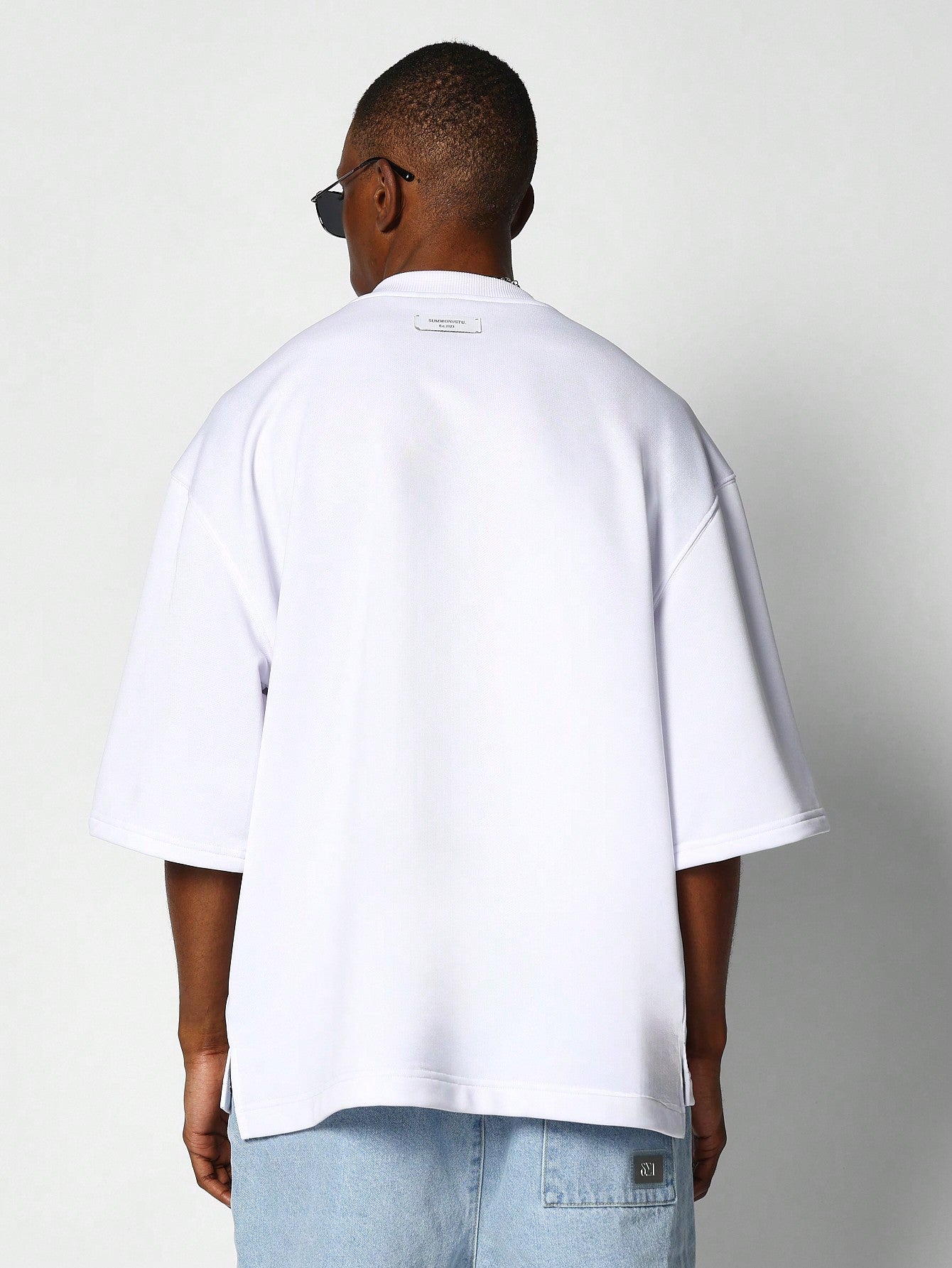 Oversized Heavyweight Essential Tee With Side Vent Hem