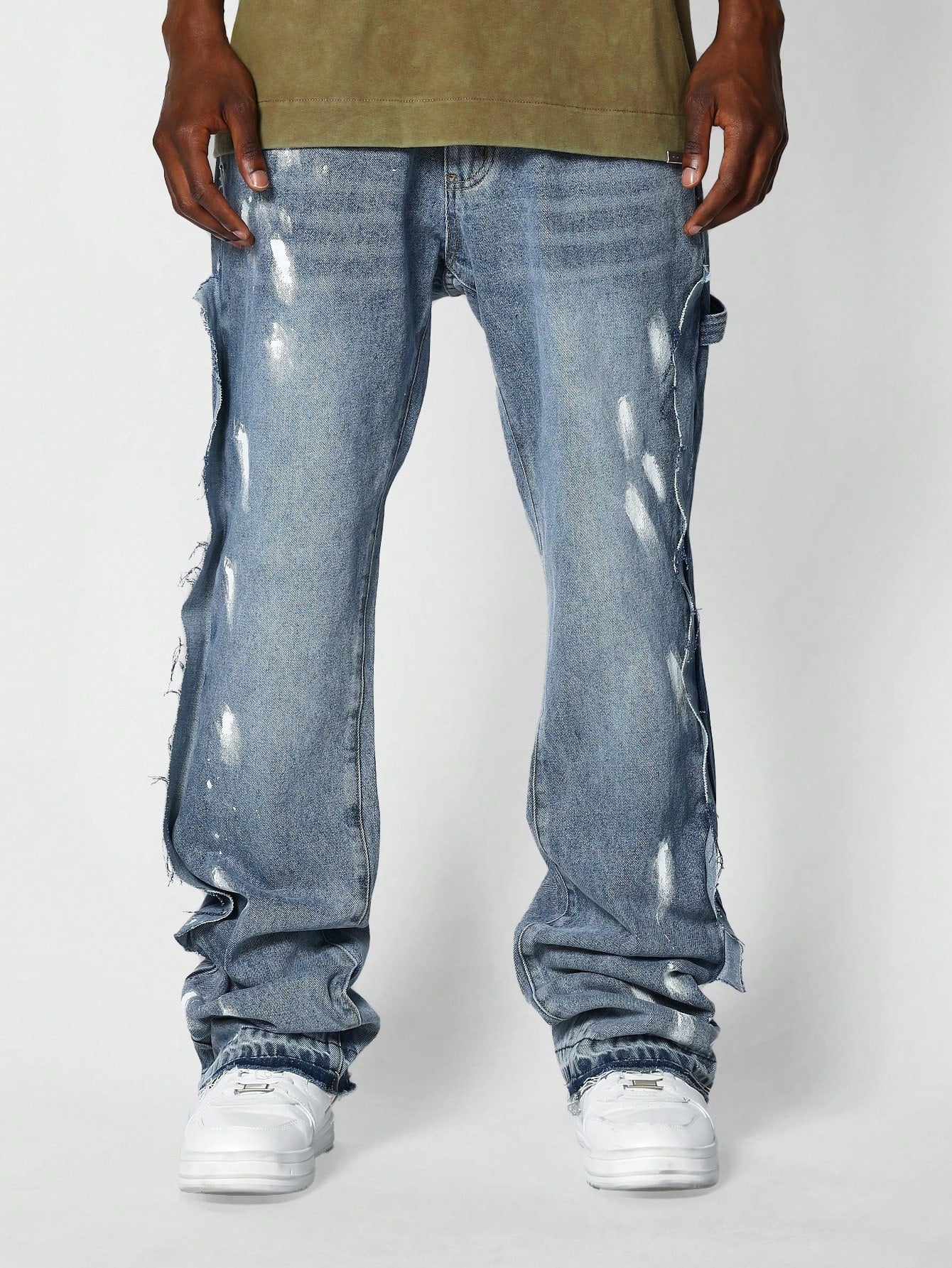 Flare Fit Paint Splash Jean