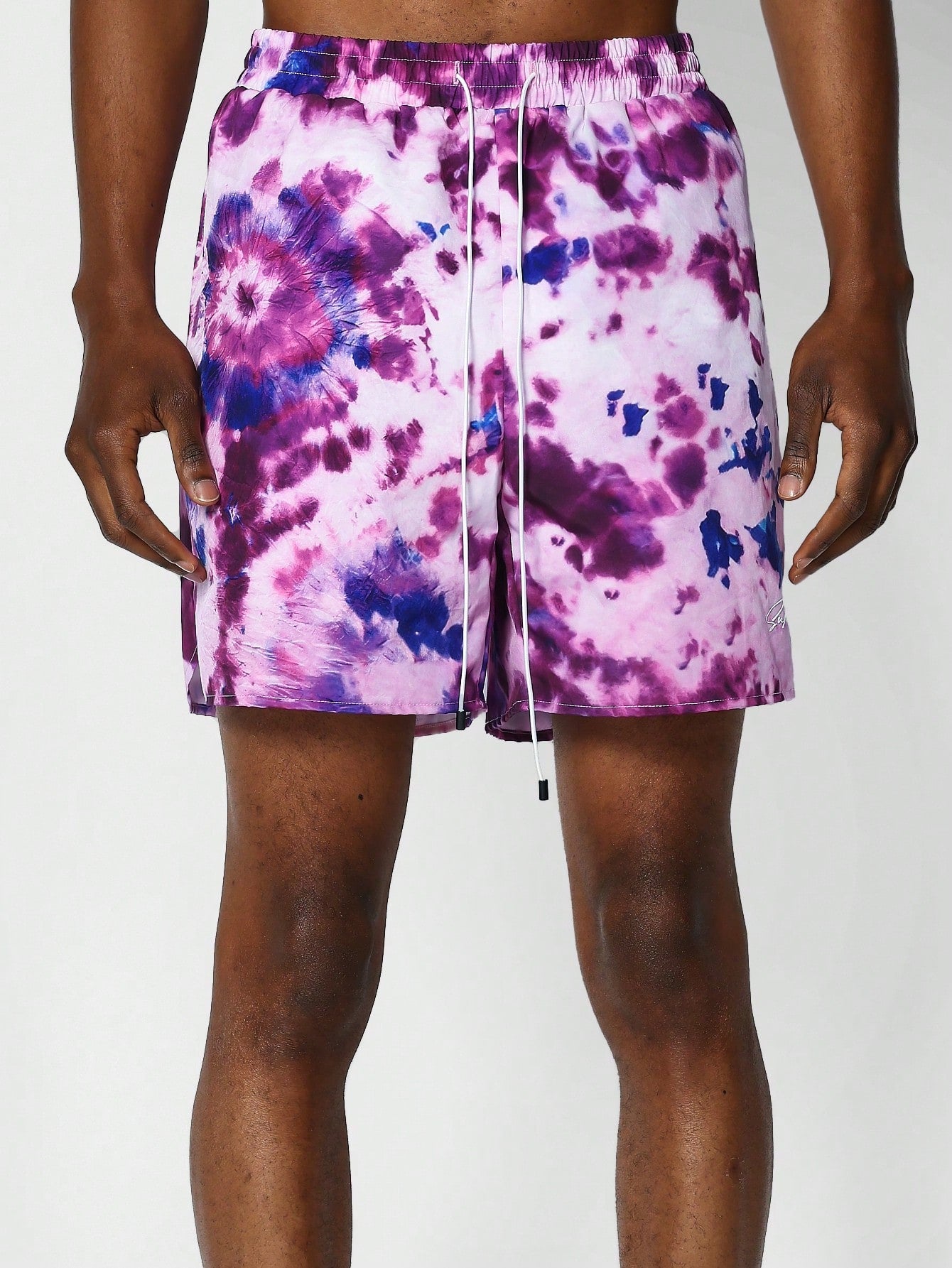 Nylon Swim Short With All Over Print