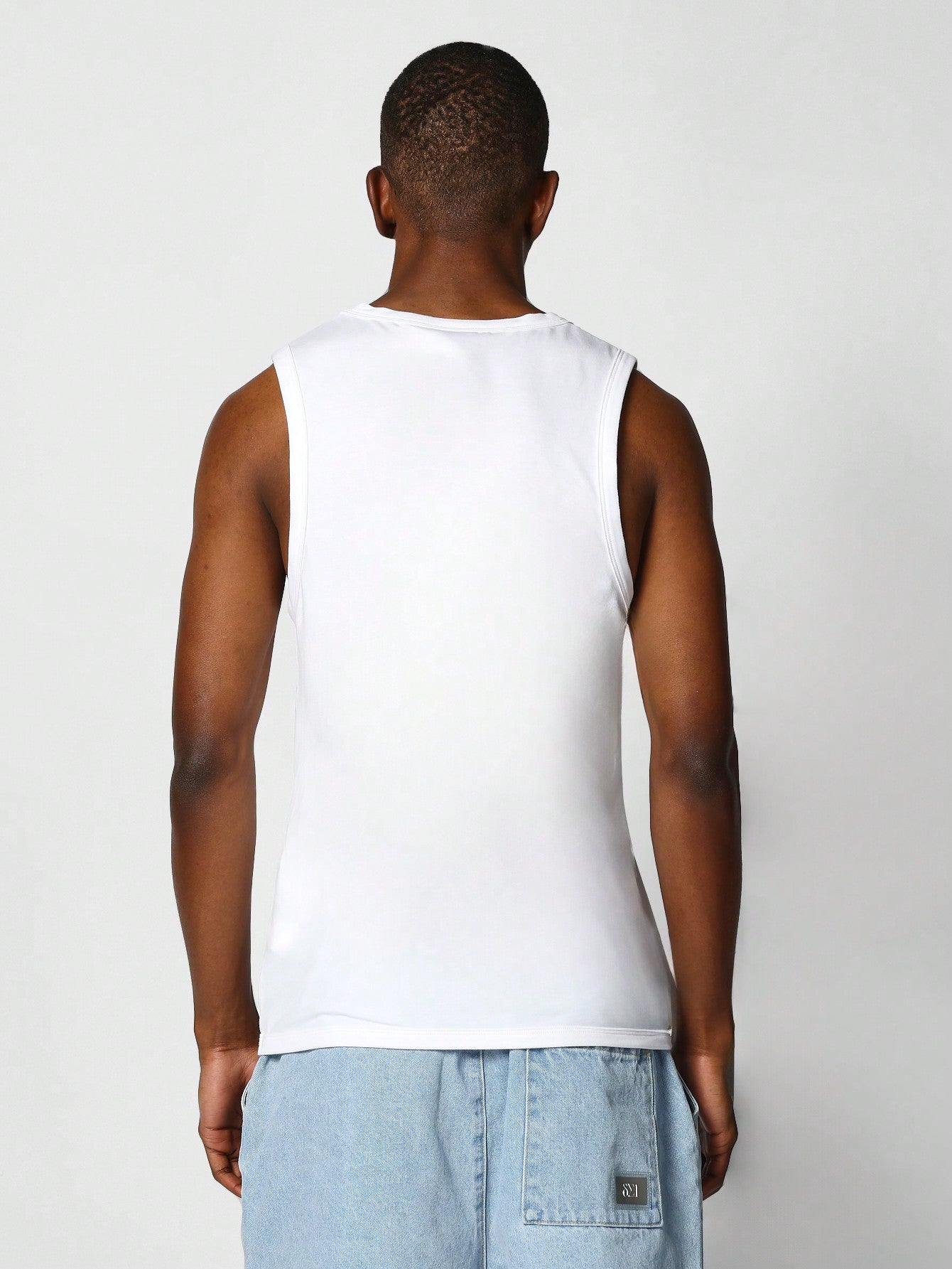 Regular Fit Essential Tank Top With Embroidery