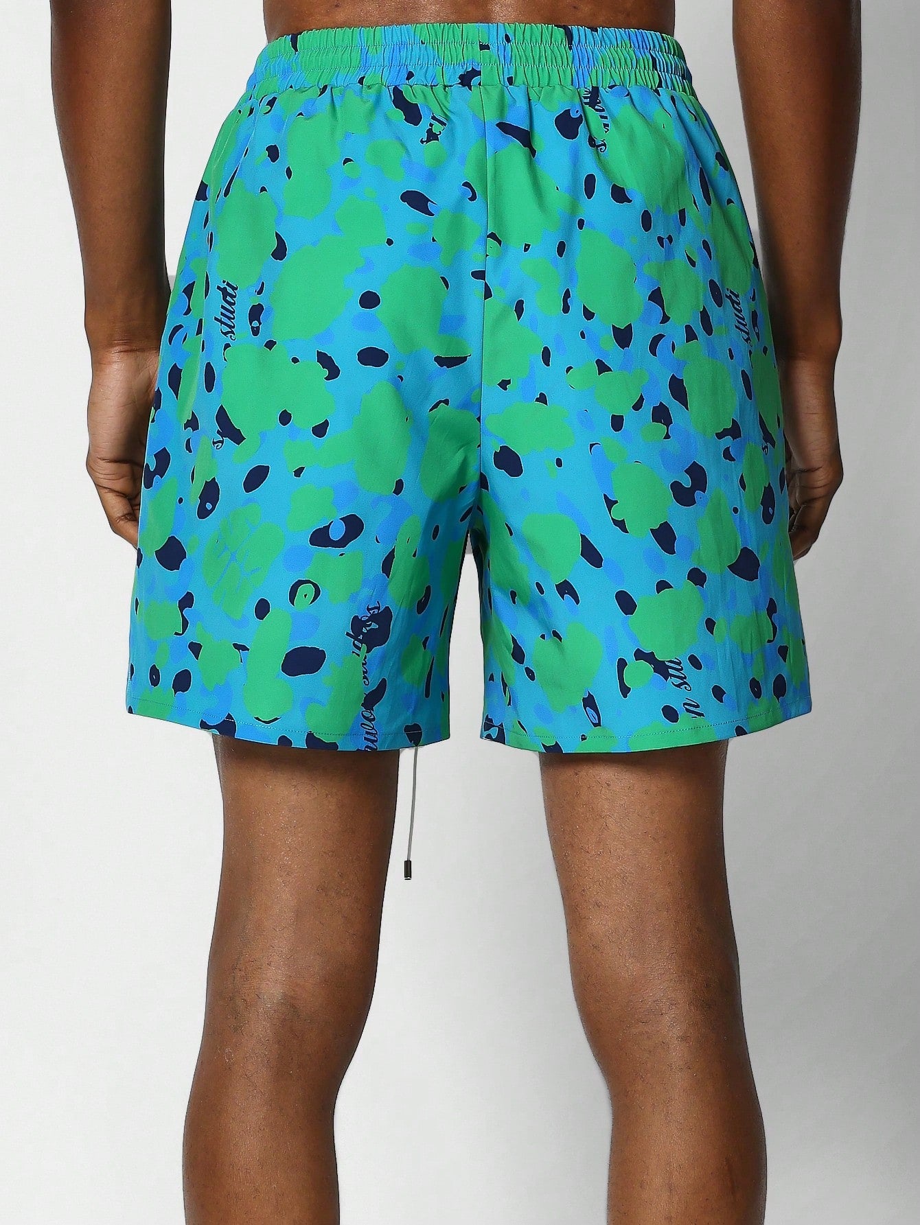 Nylon Swim Short With All Over Print