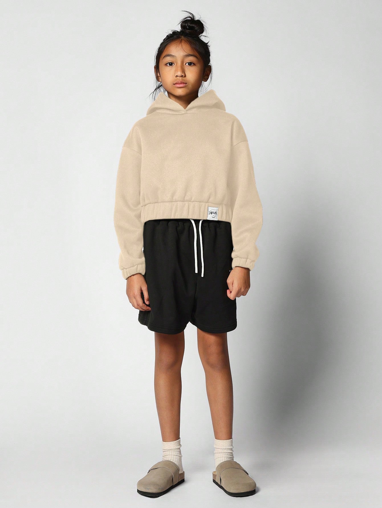 Kids Crop Fit Essential Hoodie