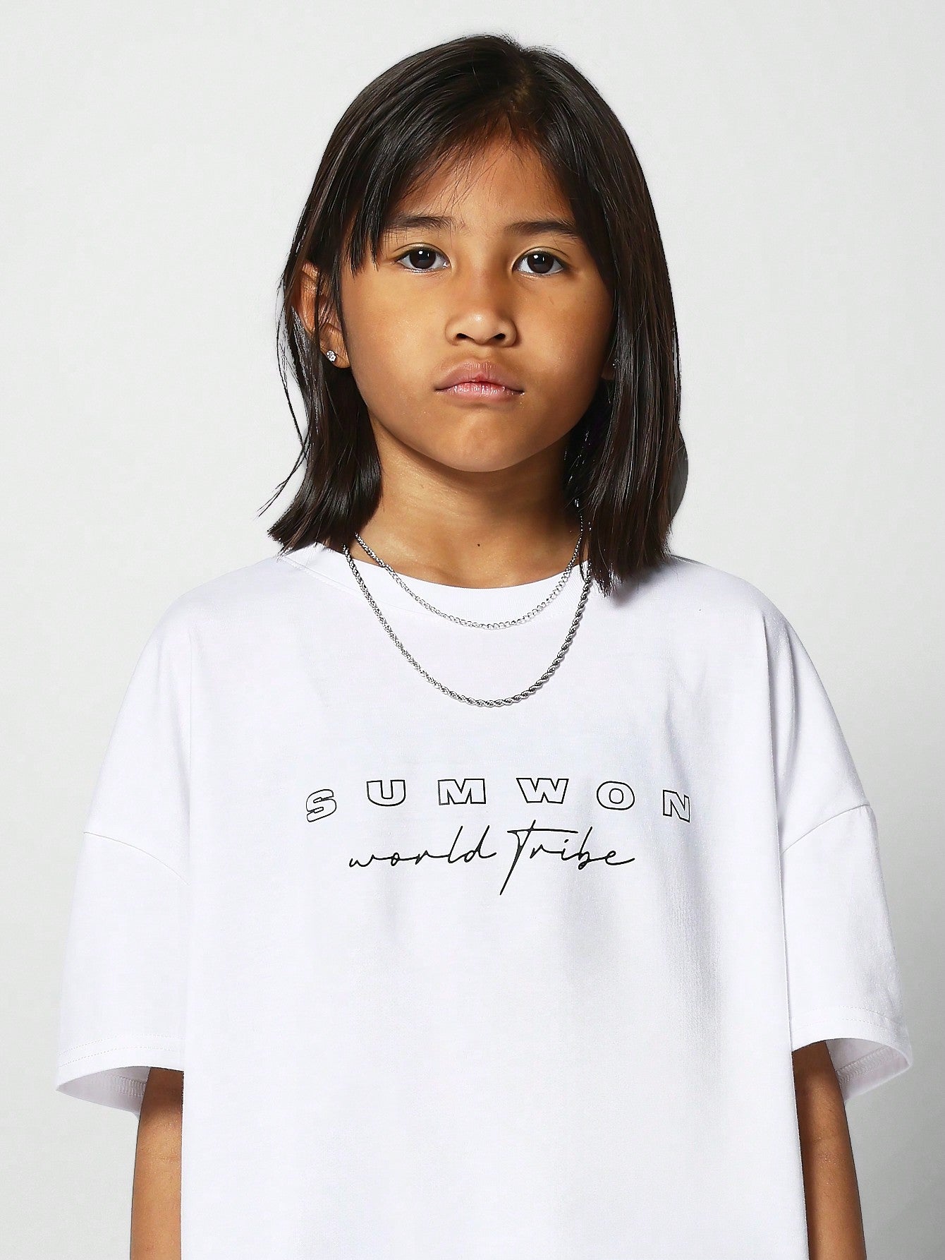 Kids Unisex Tee With Reflective NY Print