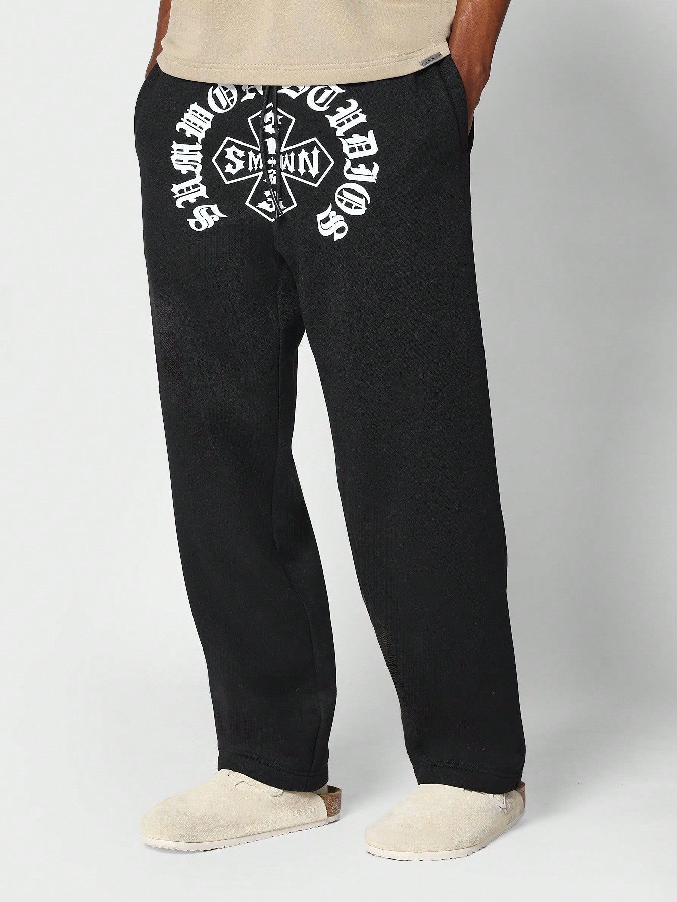 Drop Crotch Jogger Pant With Front Graphic