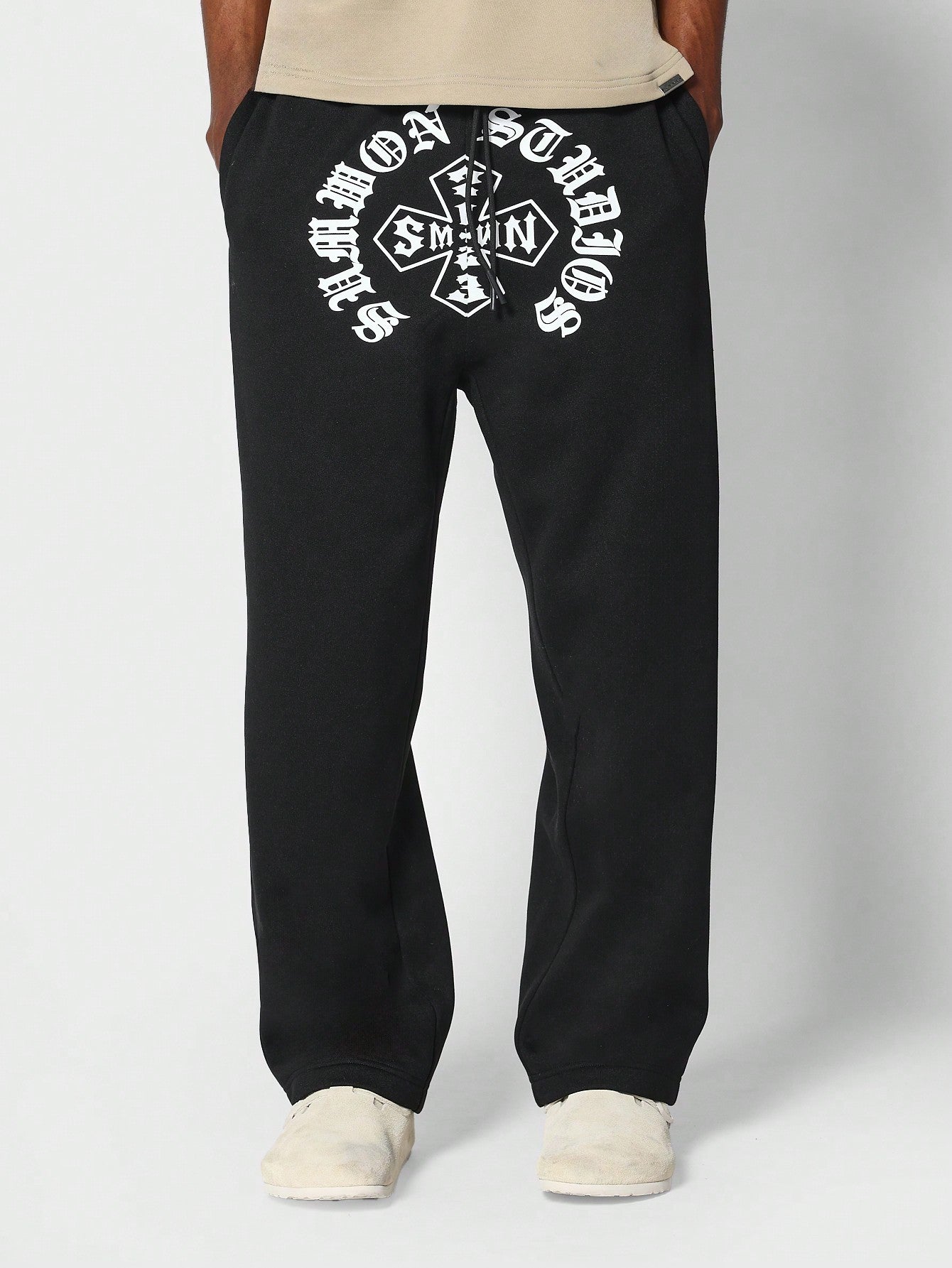 Drop Crotch Jogger Pant With Front Graphic